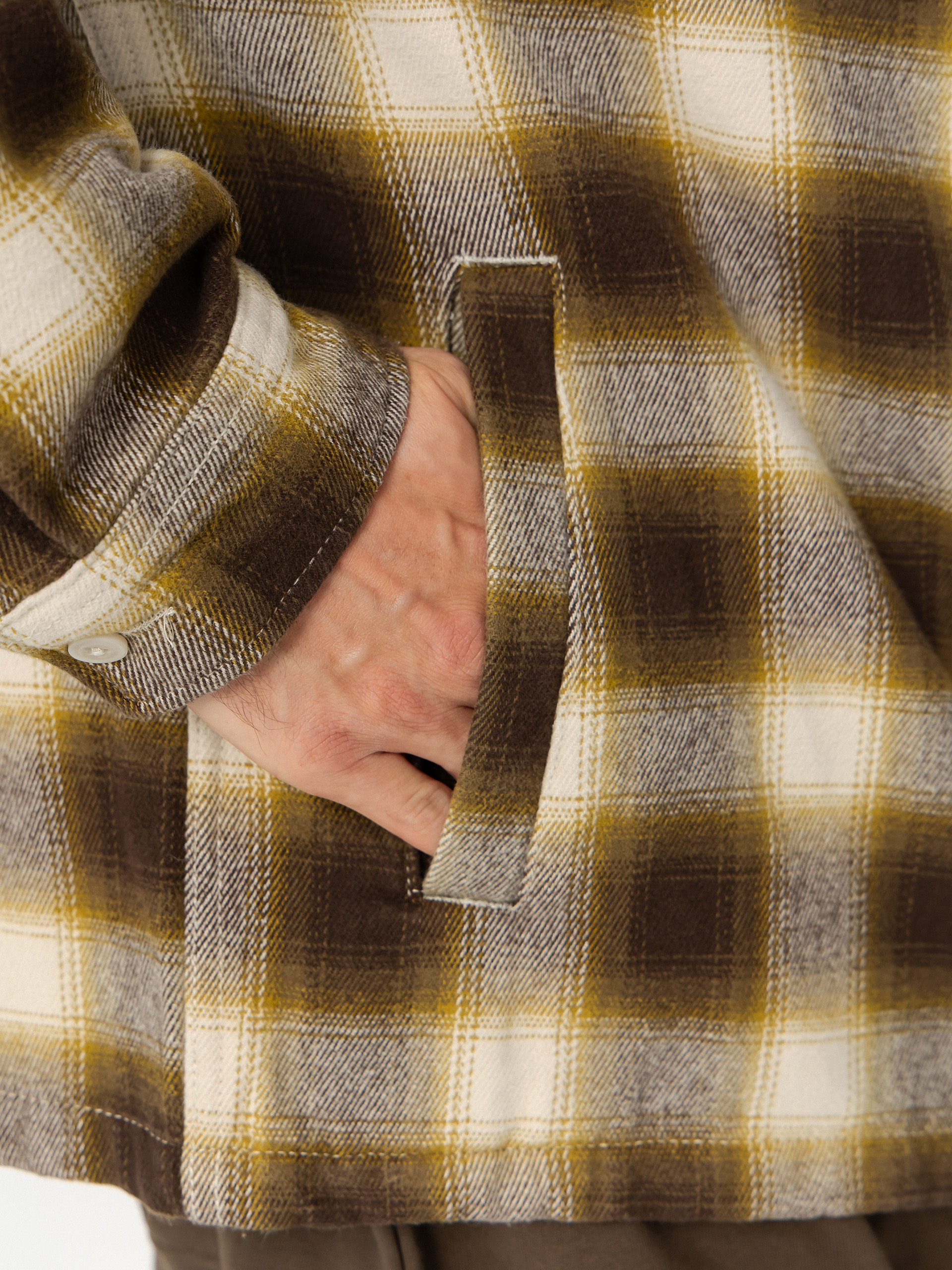 Vans Crestmont Plaid Shacket Shirt (oatmeal)