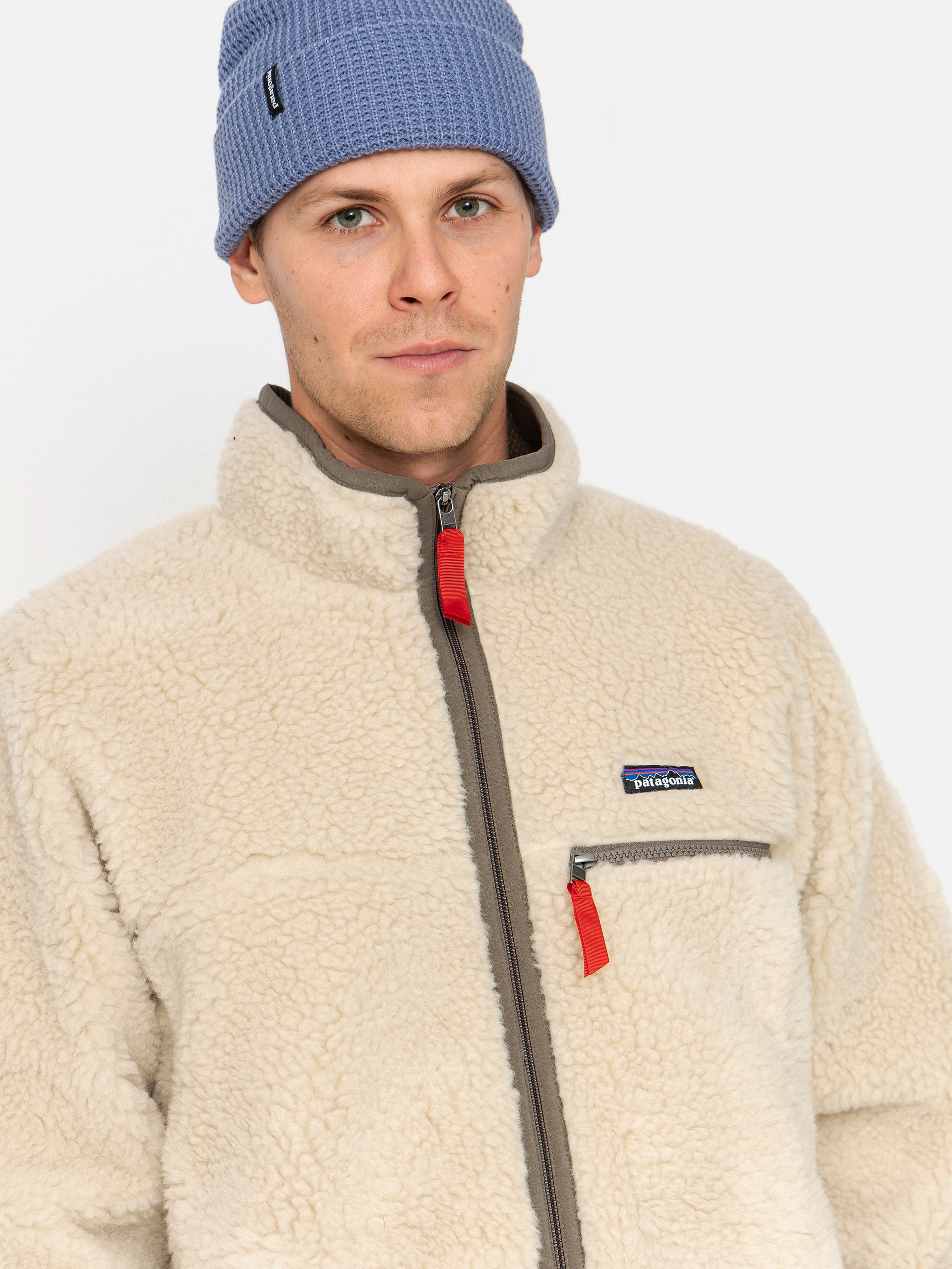 Patagonia Natural Blend Retro Cardigan Sweatshirt (dark natural w/marlow brown)