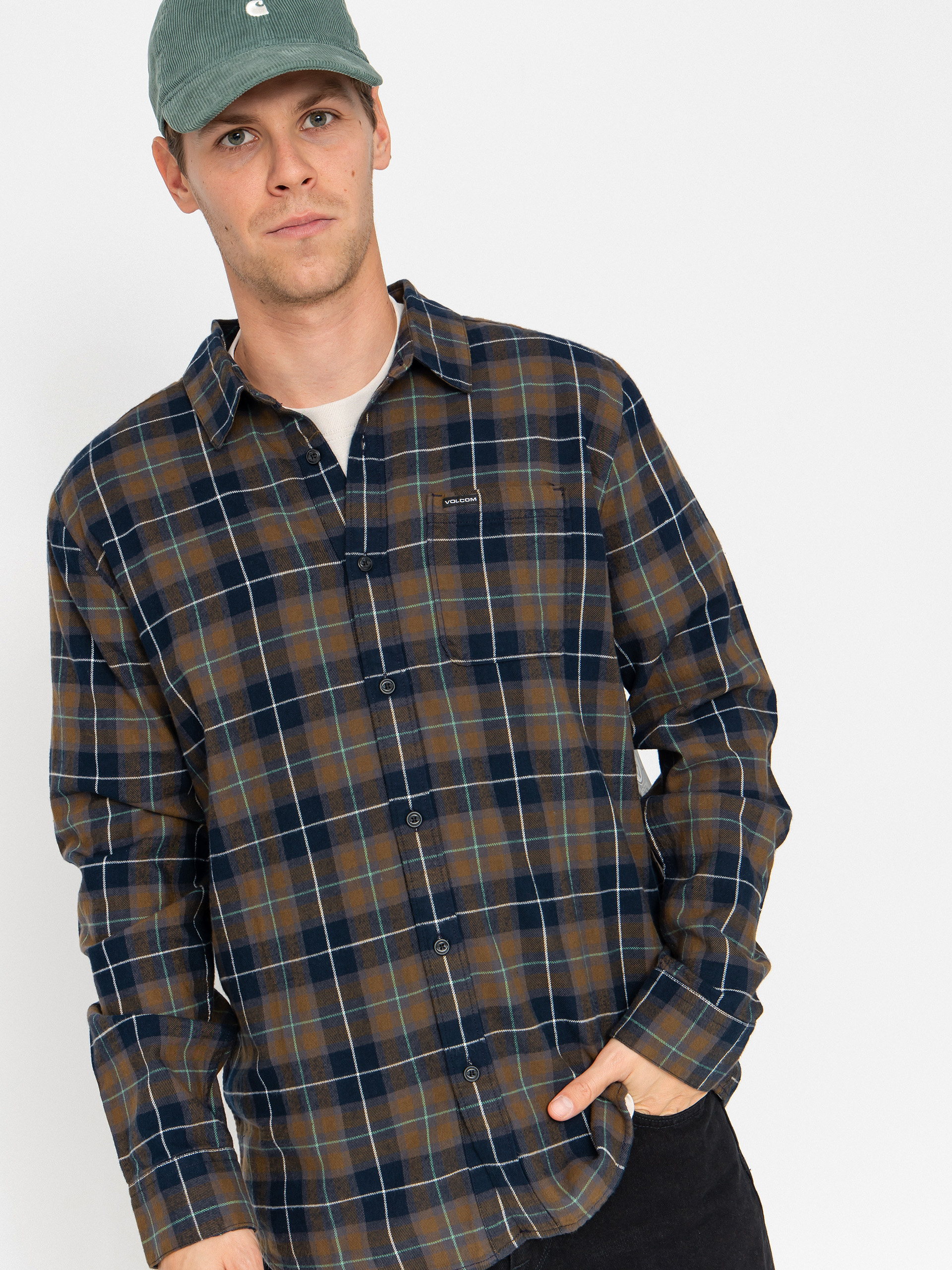 Volcom Caden Plaid Shirt (navy)