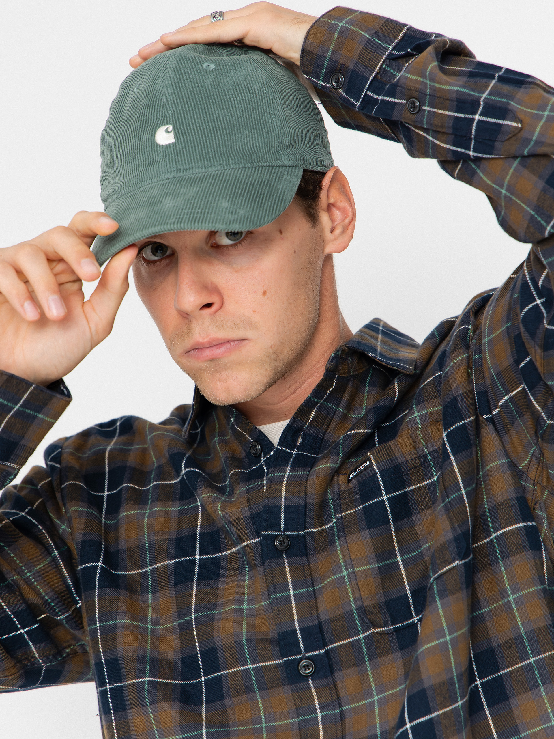 Volcom Caden Plaid Shirt (navy)