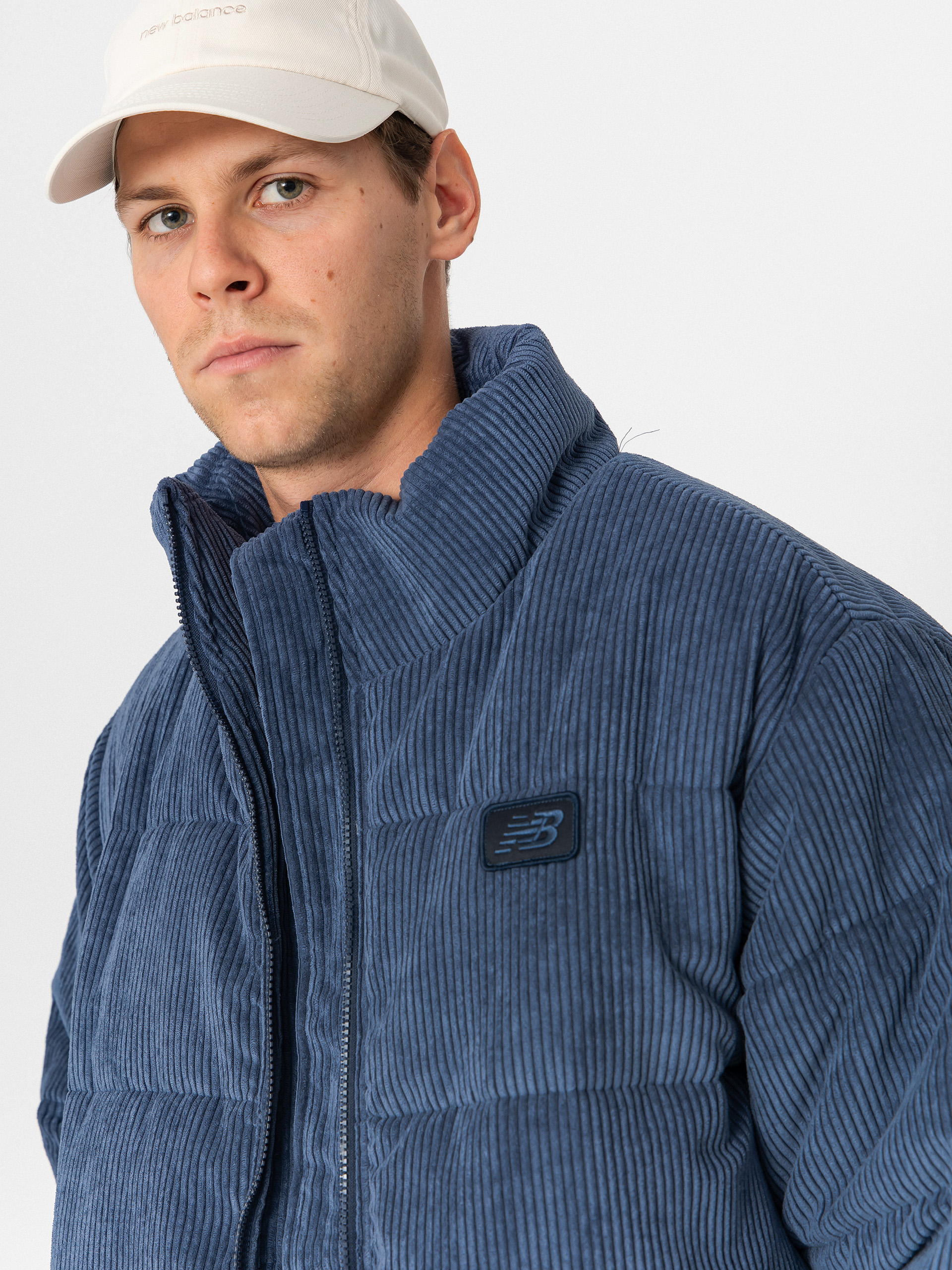 New Balance Corduroy Puffer Jacket (blue)