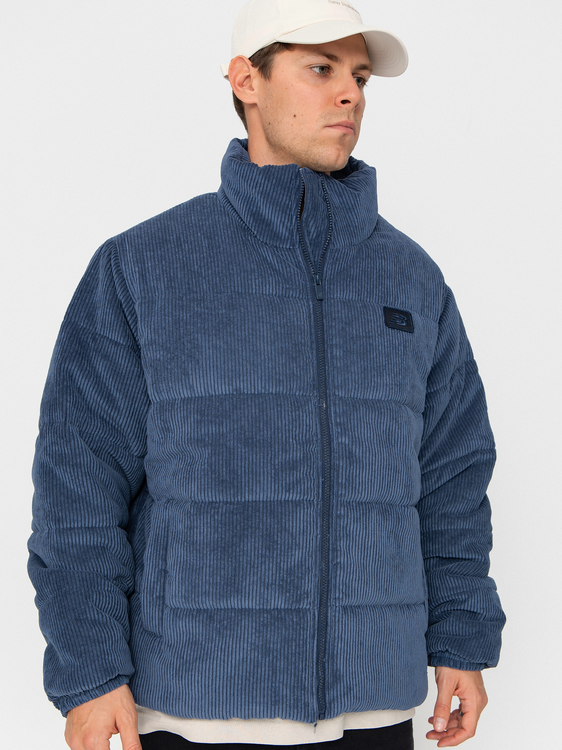 New Balance Corduroy Puffer Jacket (blue)