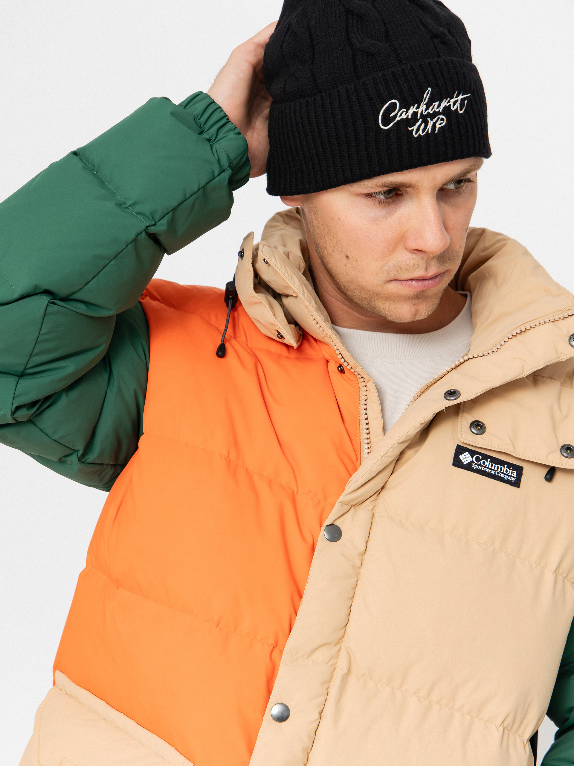 Columbia Jacket Wallowa Down Hooded (canoe/zing/rain forest/black)