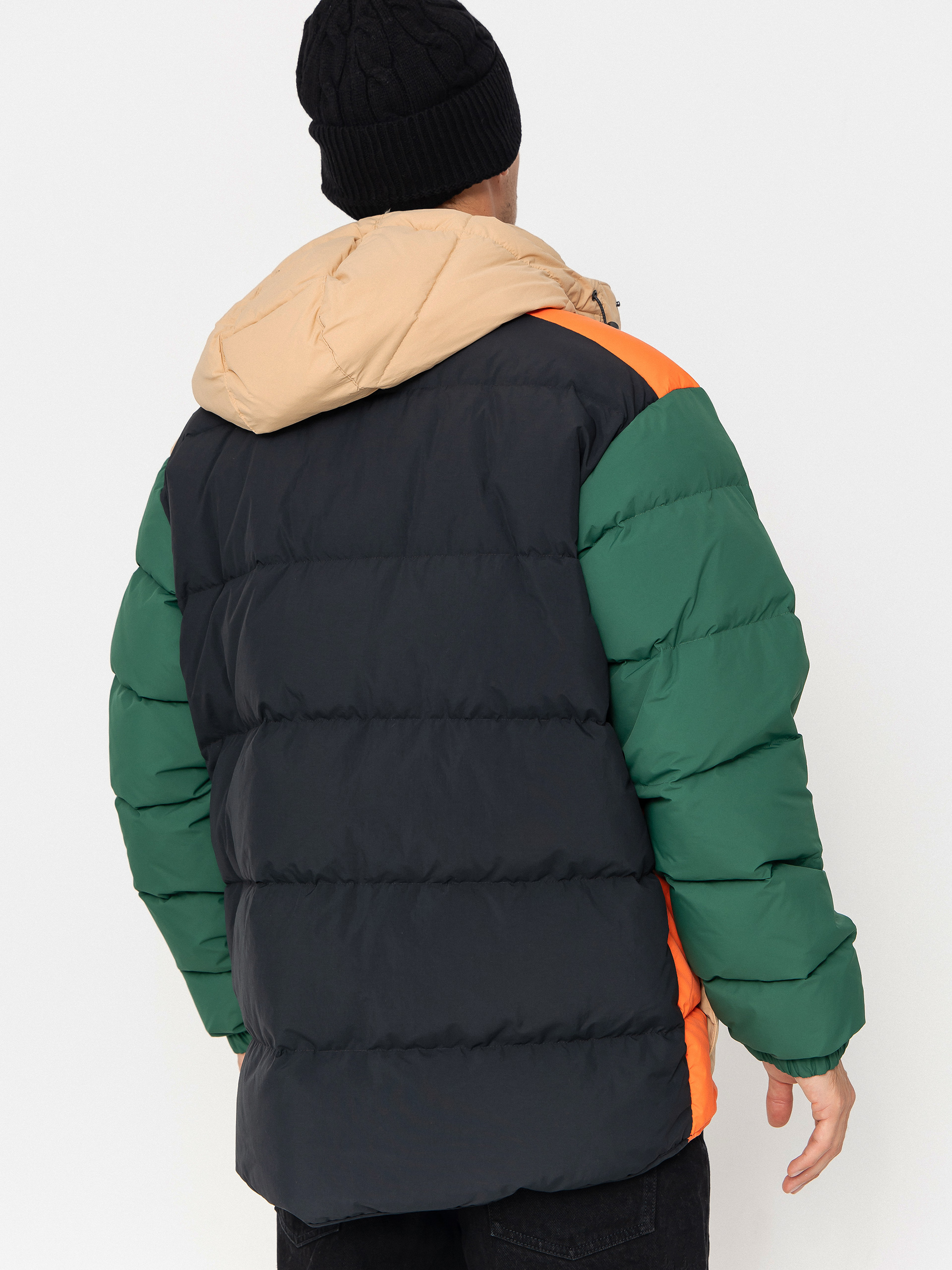 Columbia Jacket Wallowa Down Hooded - black, beige, green, orange