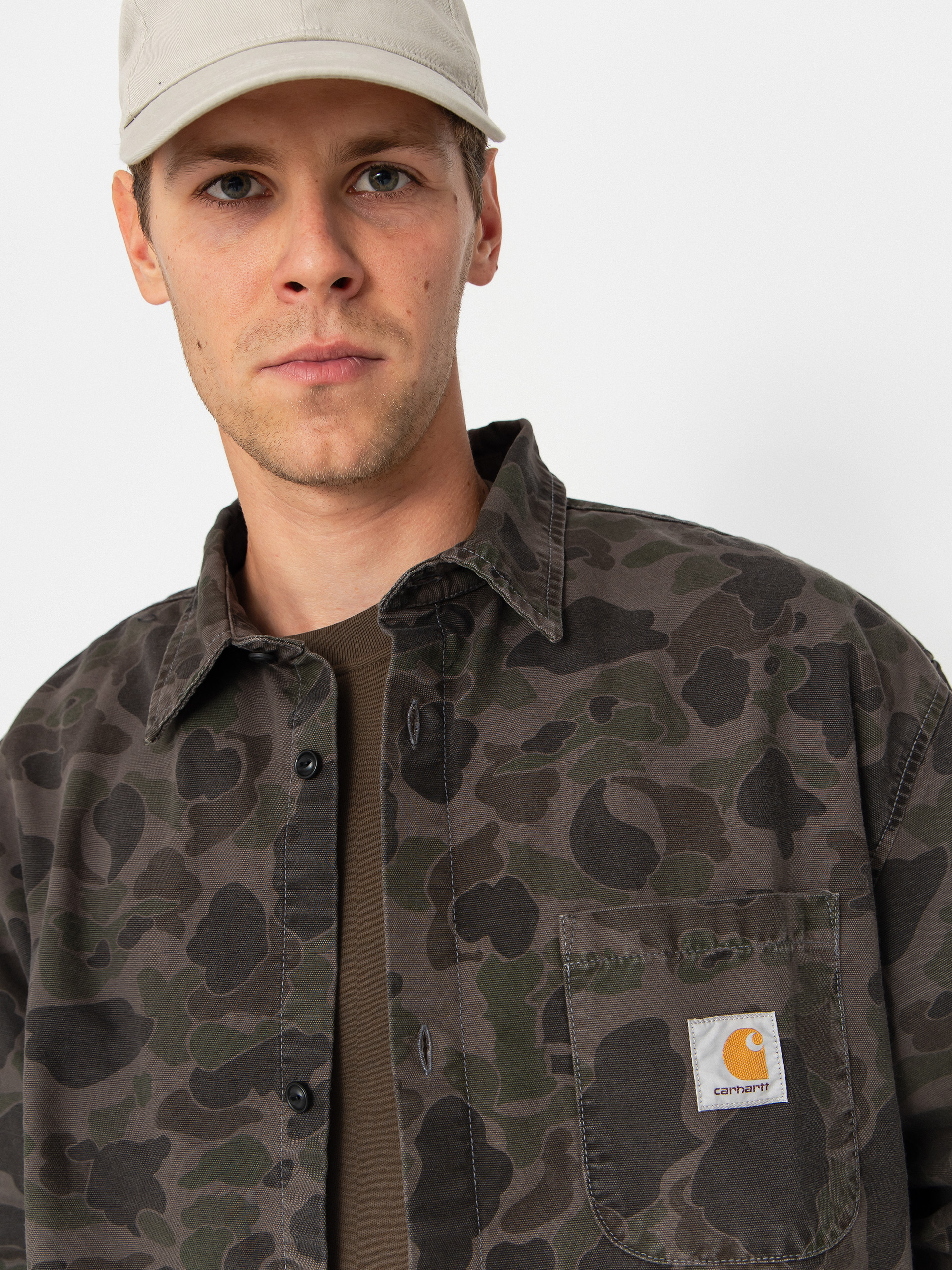 Carhartt WIP Duck Shirt (camo duck/green/porphyry/garment dyed)