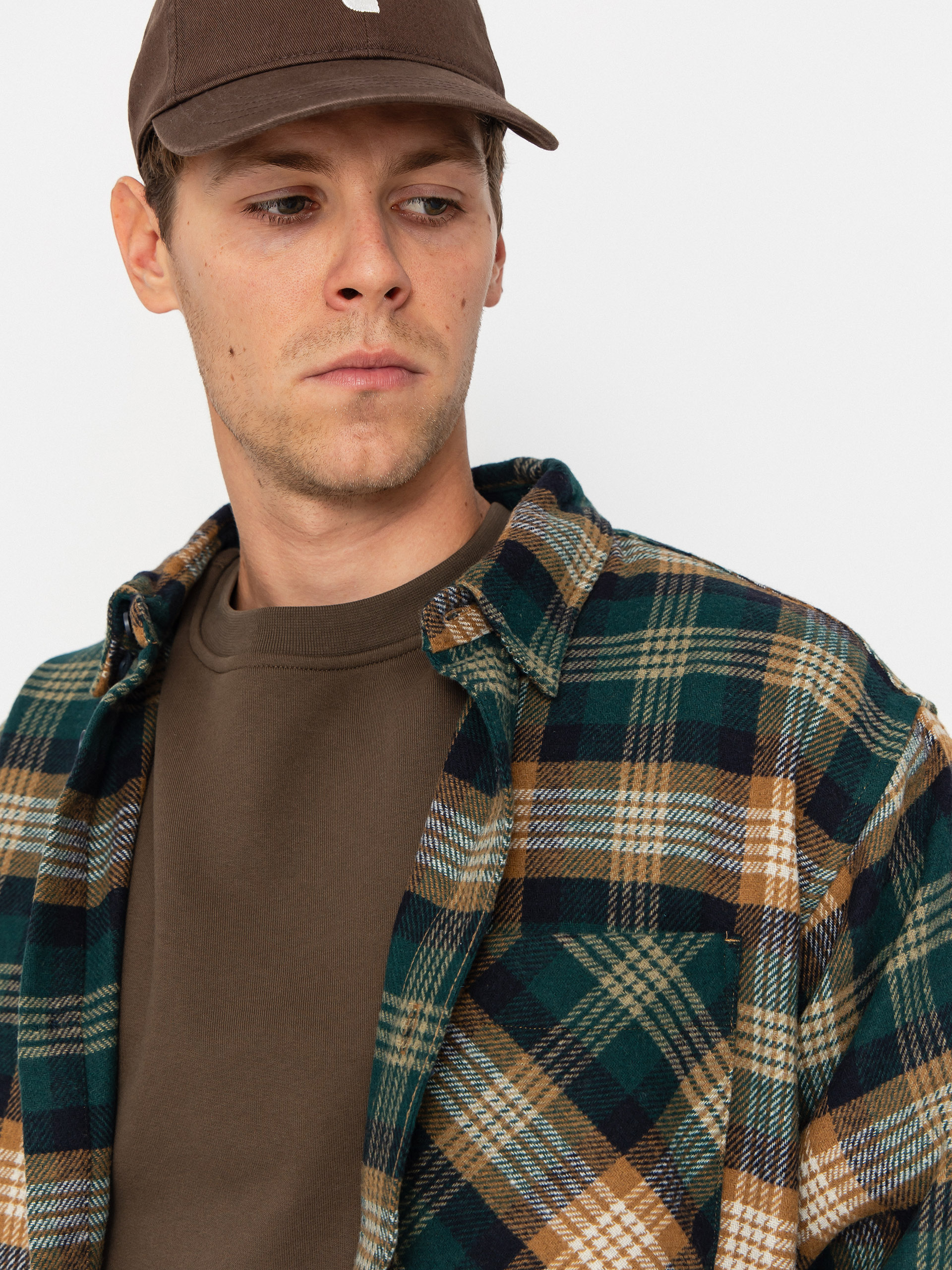 Carhartt WIP Dern Shirt - brown, green (dern check/hamilton brown)