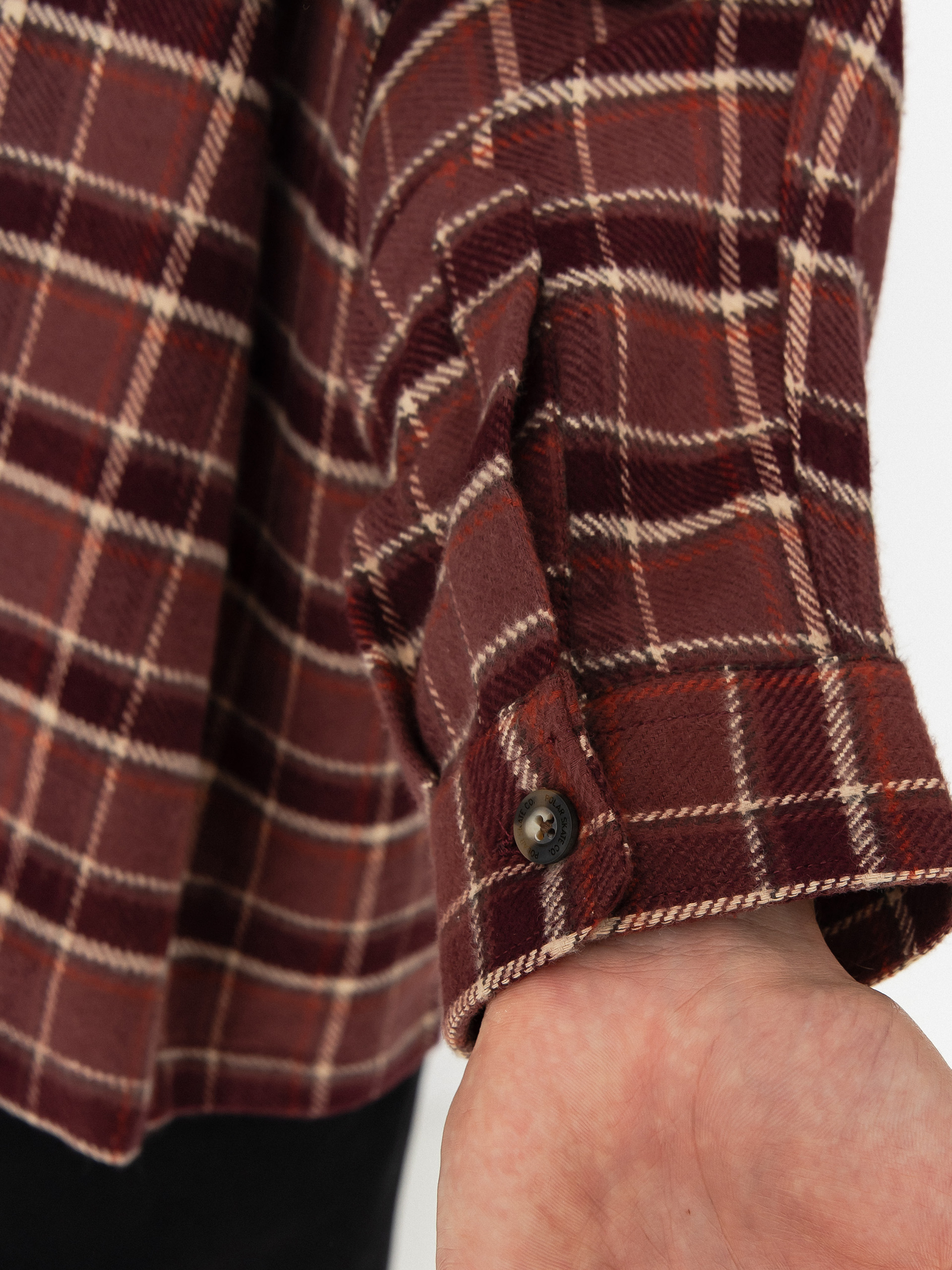 Polar Skate Mike Flannel Shirt (oxblood check)