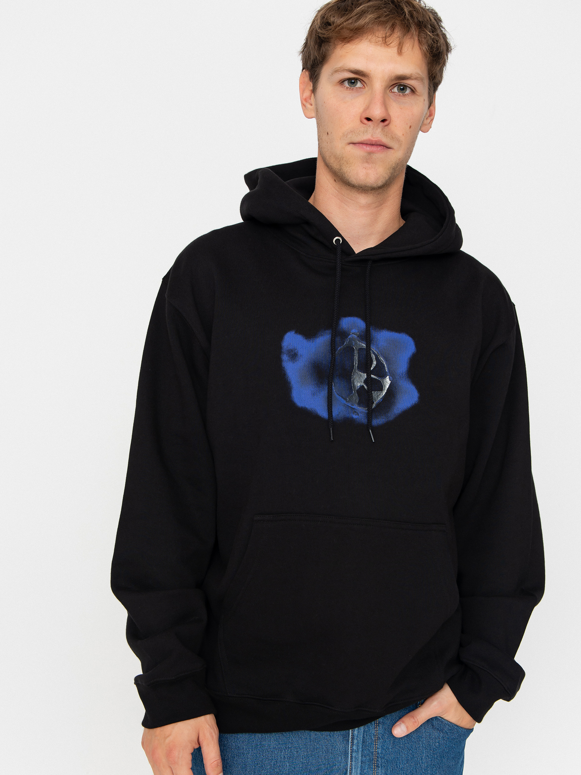 Stussy Contrast Stitch Label HD Hoodie - black (black)