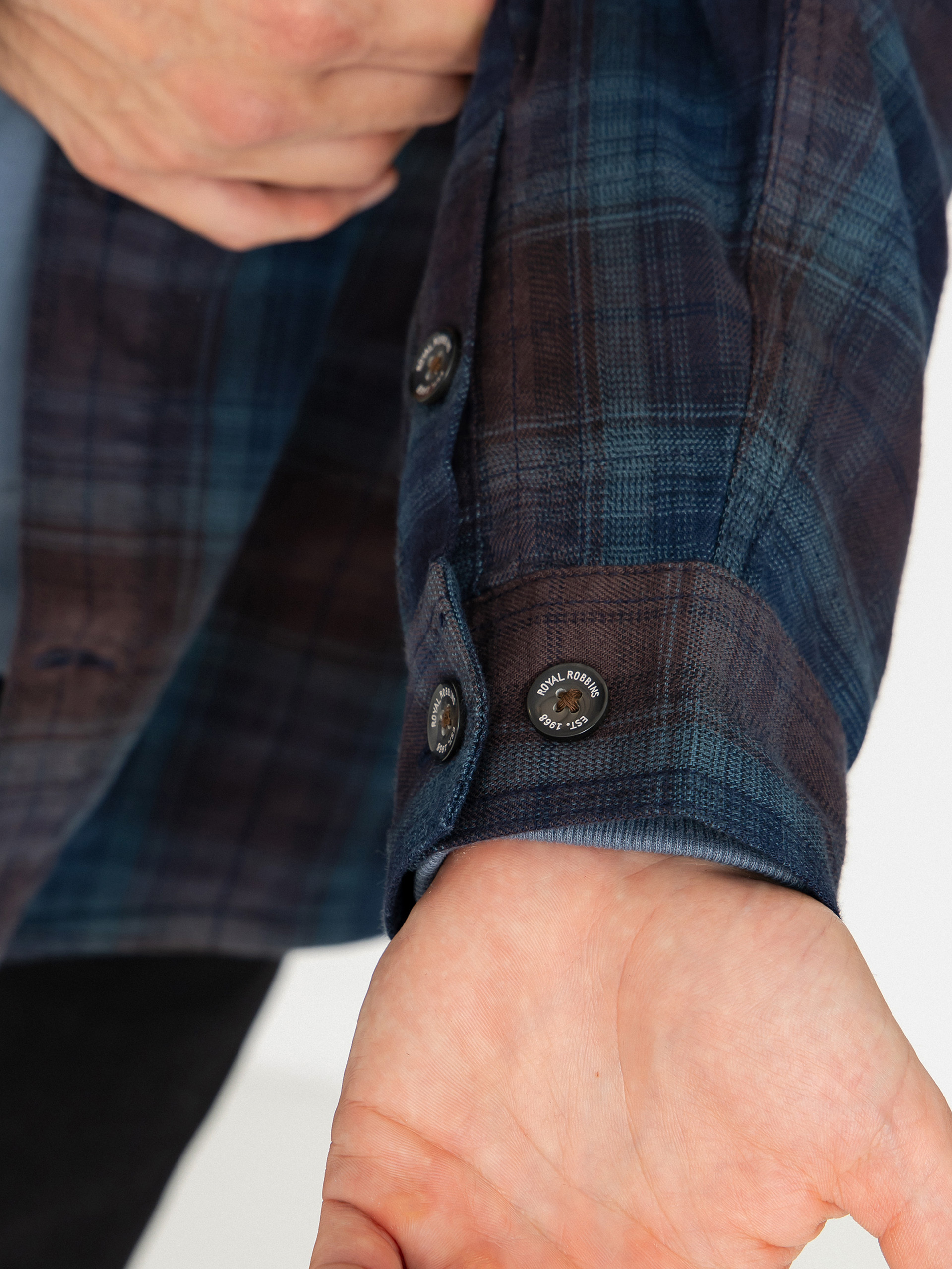 Royal Robbins Snowcap Lined Flannel Shirt - navy blue (naval tioga