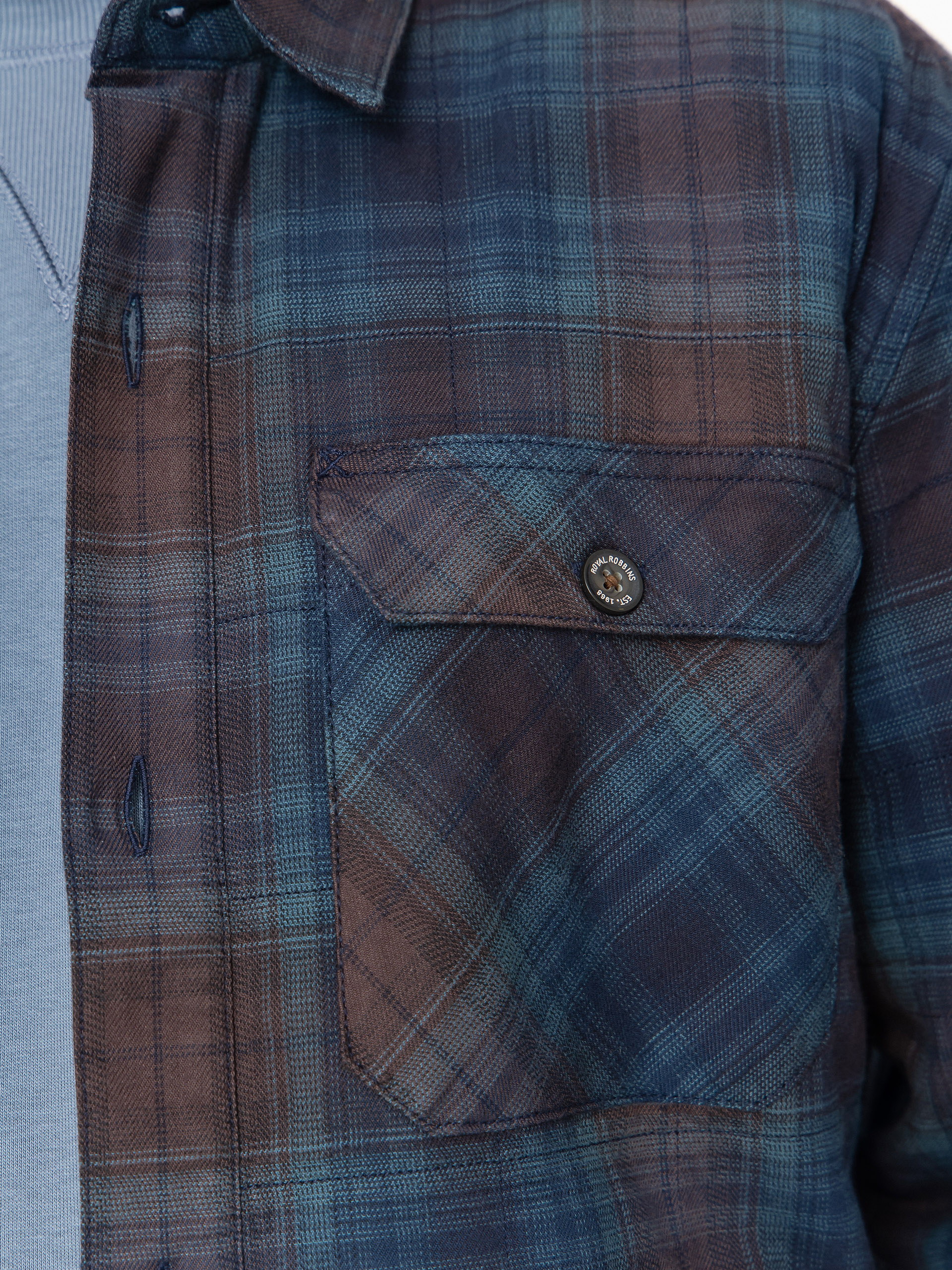 Royal Robbins Snowcap Lined Flannel Shirt (naval tioga pld)