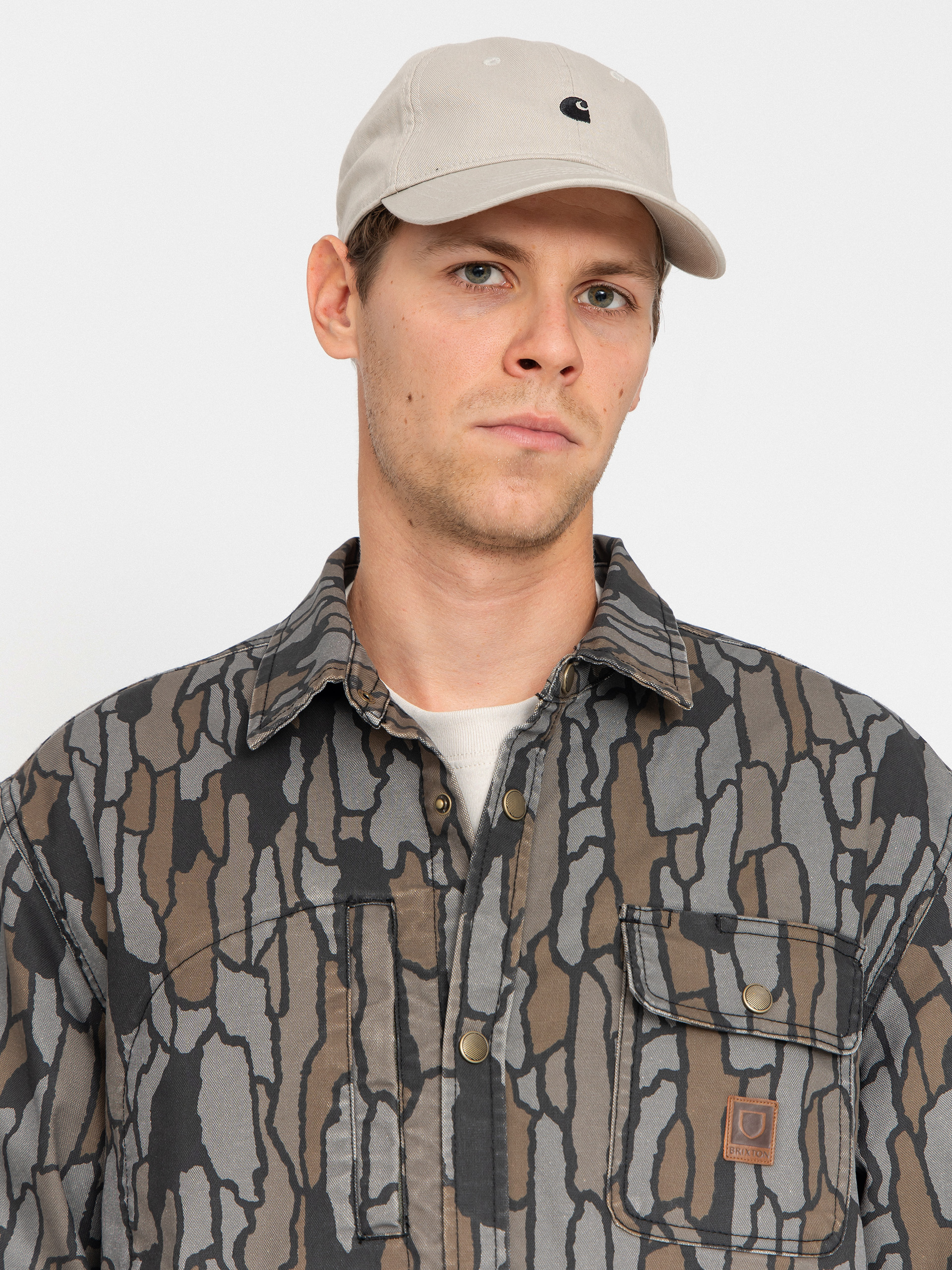 Brixton Builders Stretch Overshirt Hemd (bark camo)