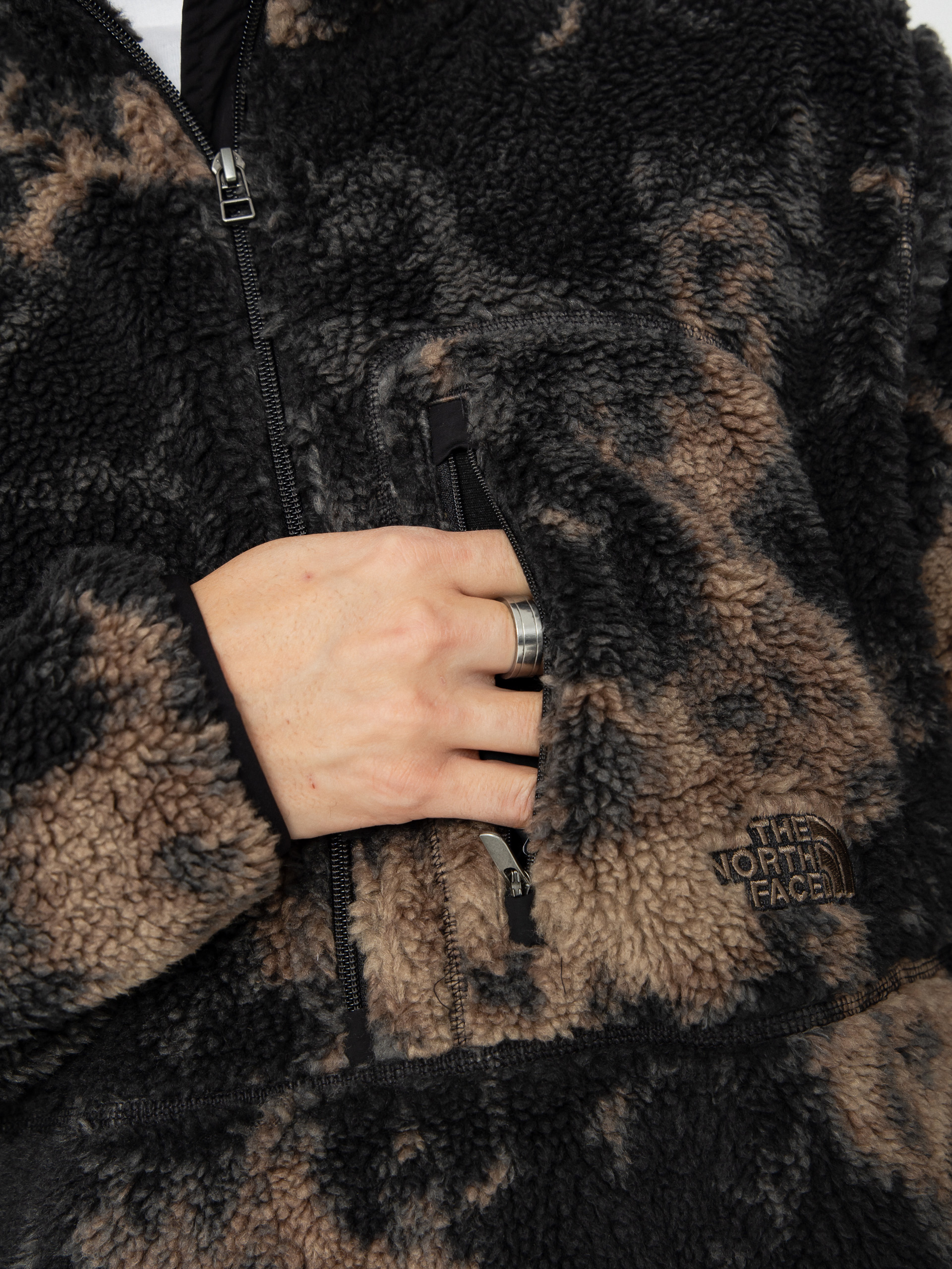 The North Face Extreme Pile 2 Pullover Print Jacke (tnf black light refract)