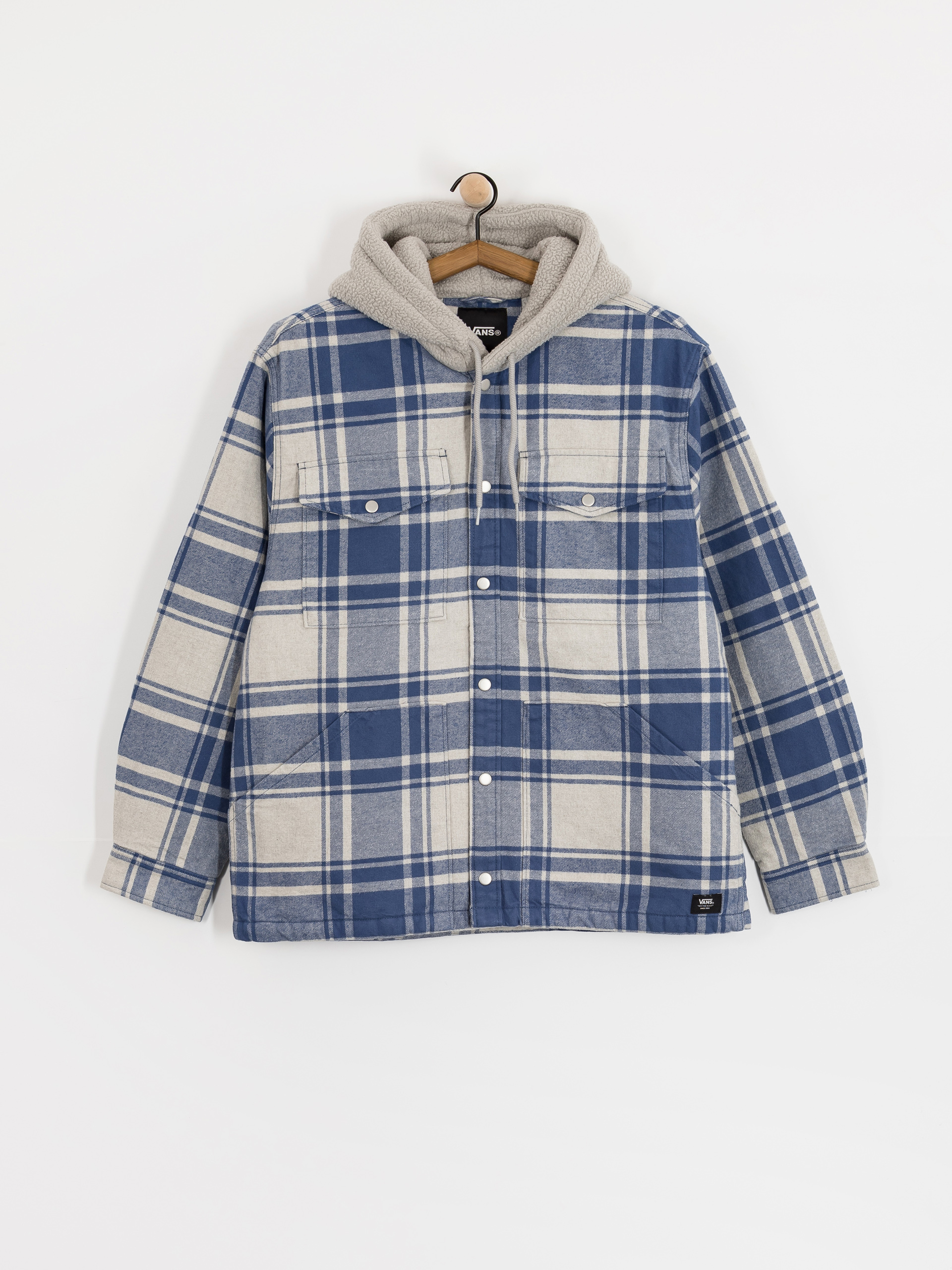 Vans Piedmont Hooded Plaid Shacket Hemd (oatmeal heather/truenvy)