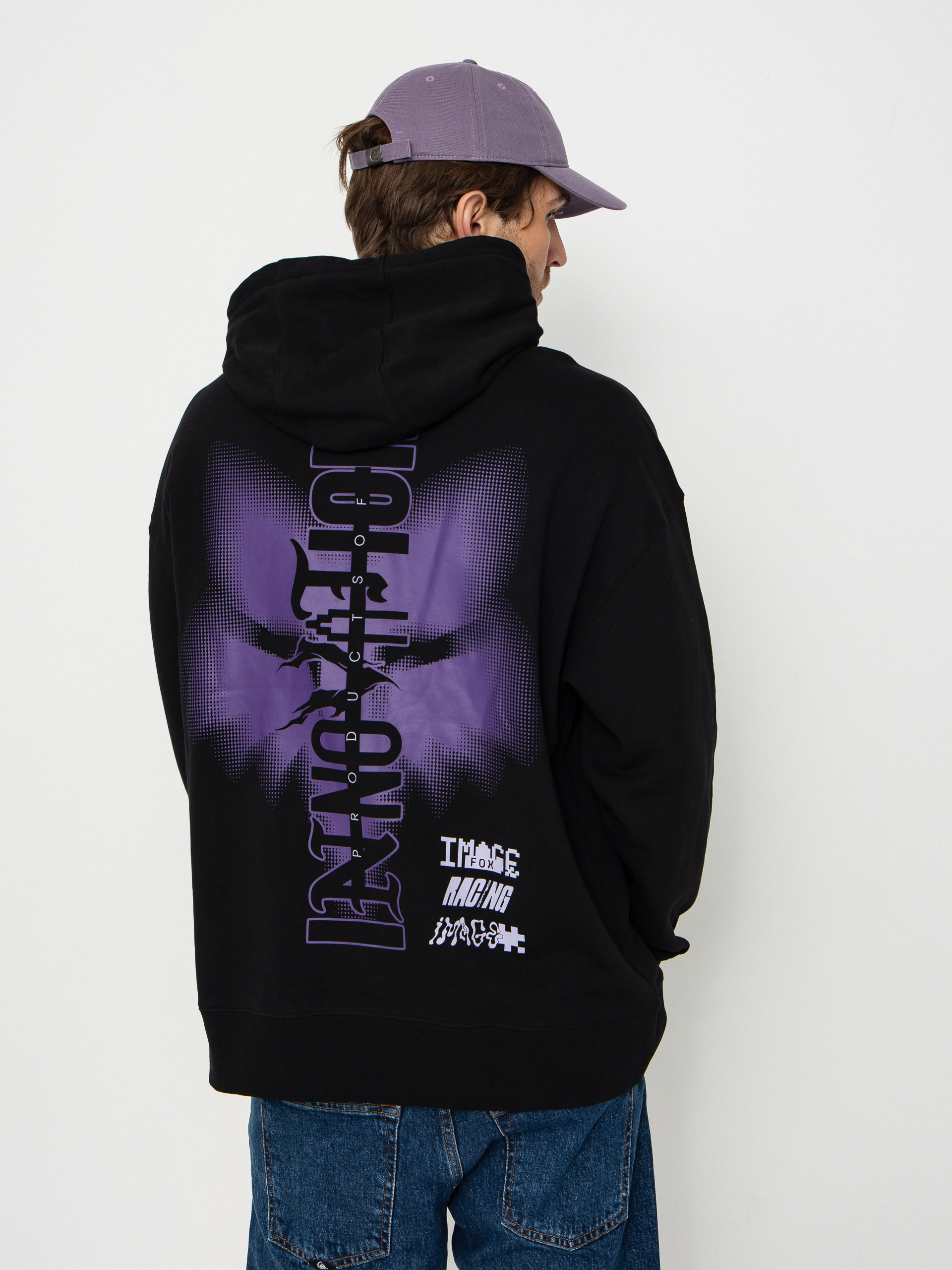 Fox Hoodie Image Phantom Oversized HD (black)