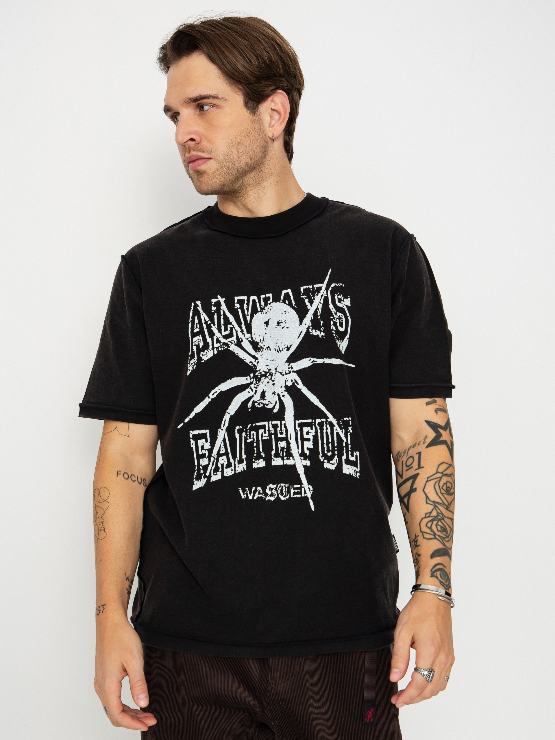 Wasted Paris Authentic Reverse T-Shirt (faded black)