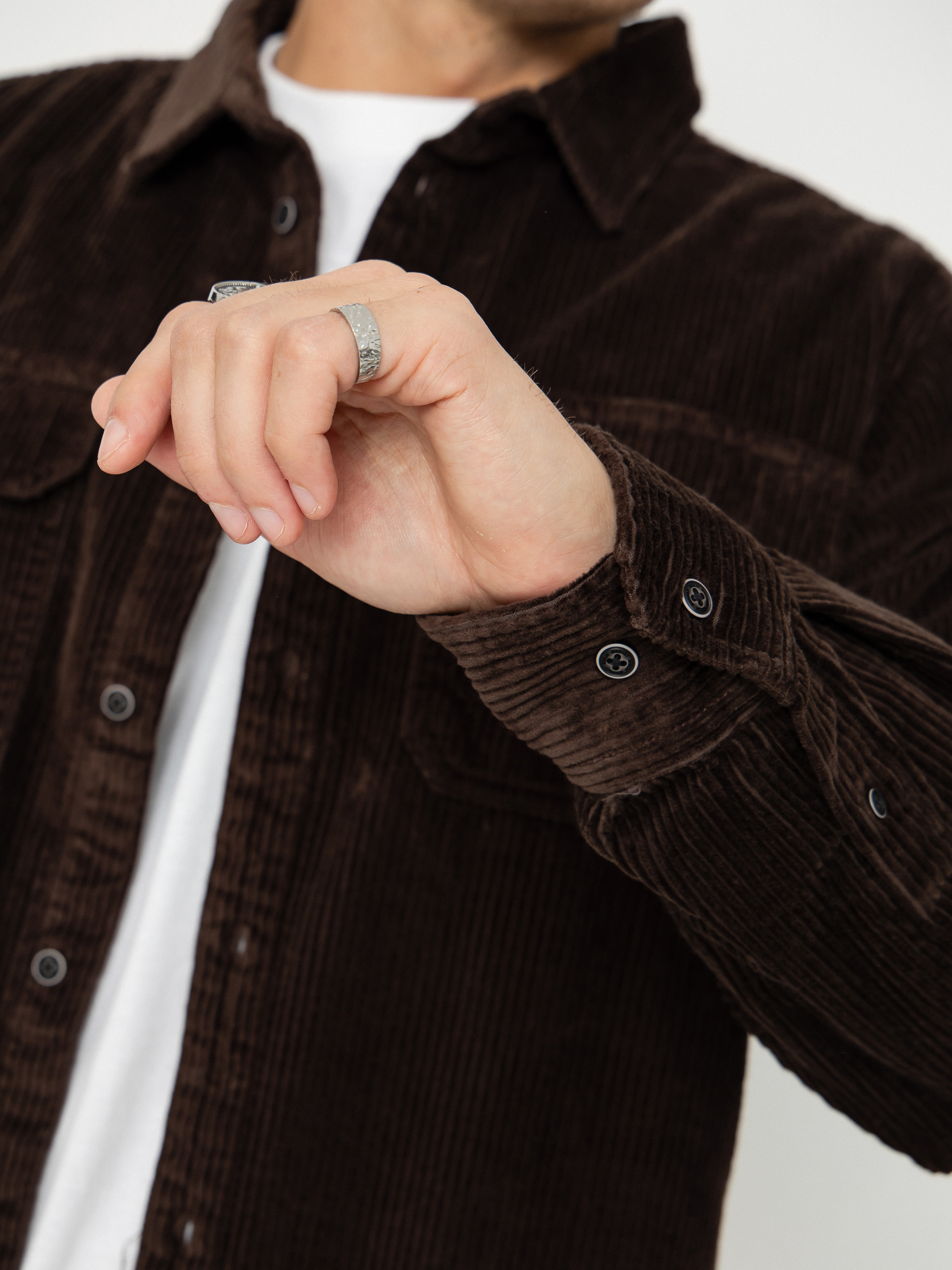 Iriedaily Bubble Cord Hemd (dark coffee)