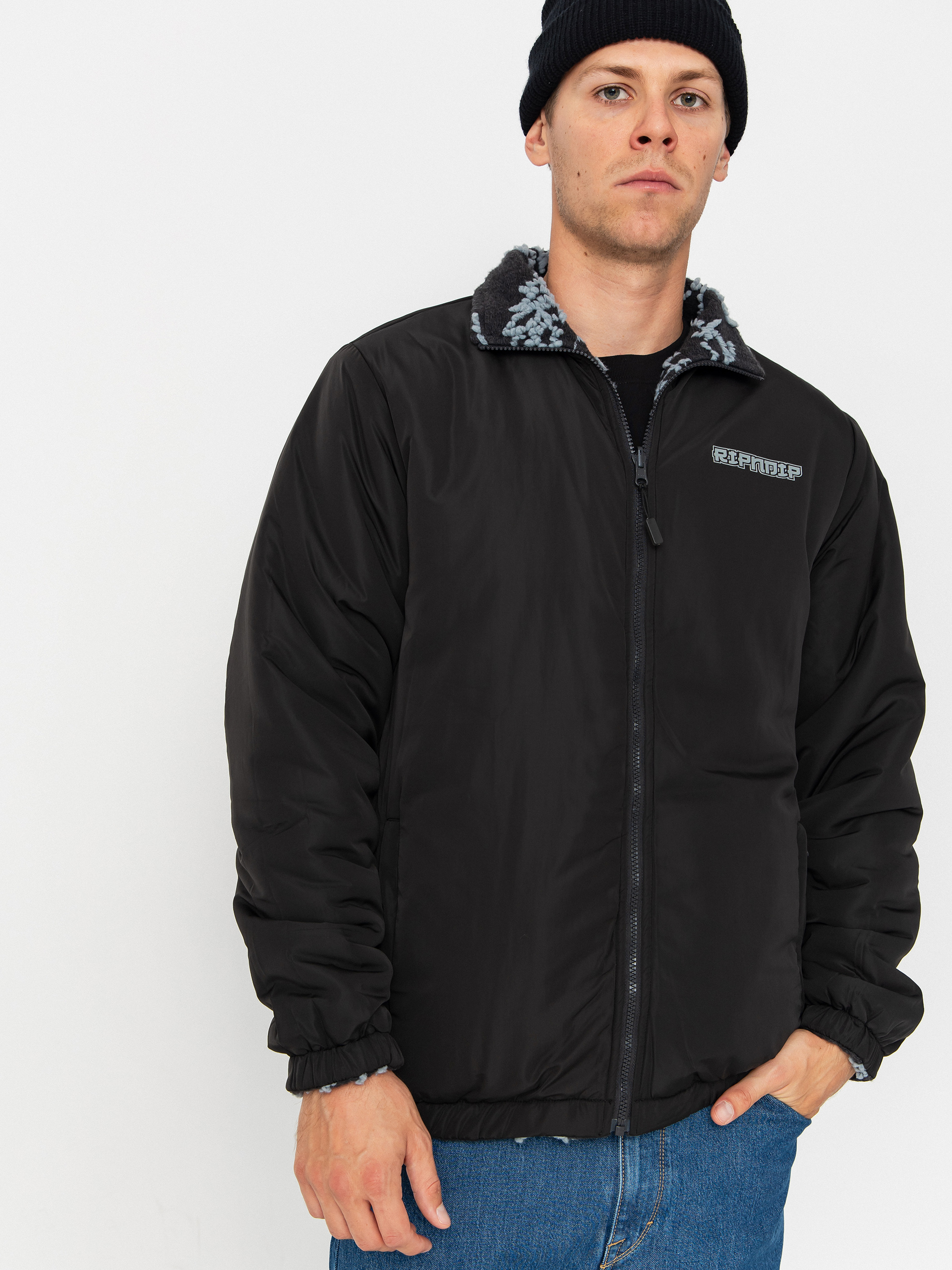 RipNDip Haku Reversible Jacket (black/charcoal)
