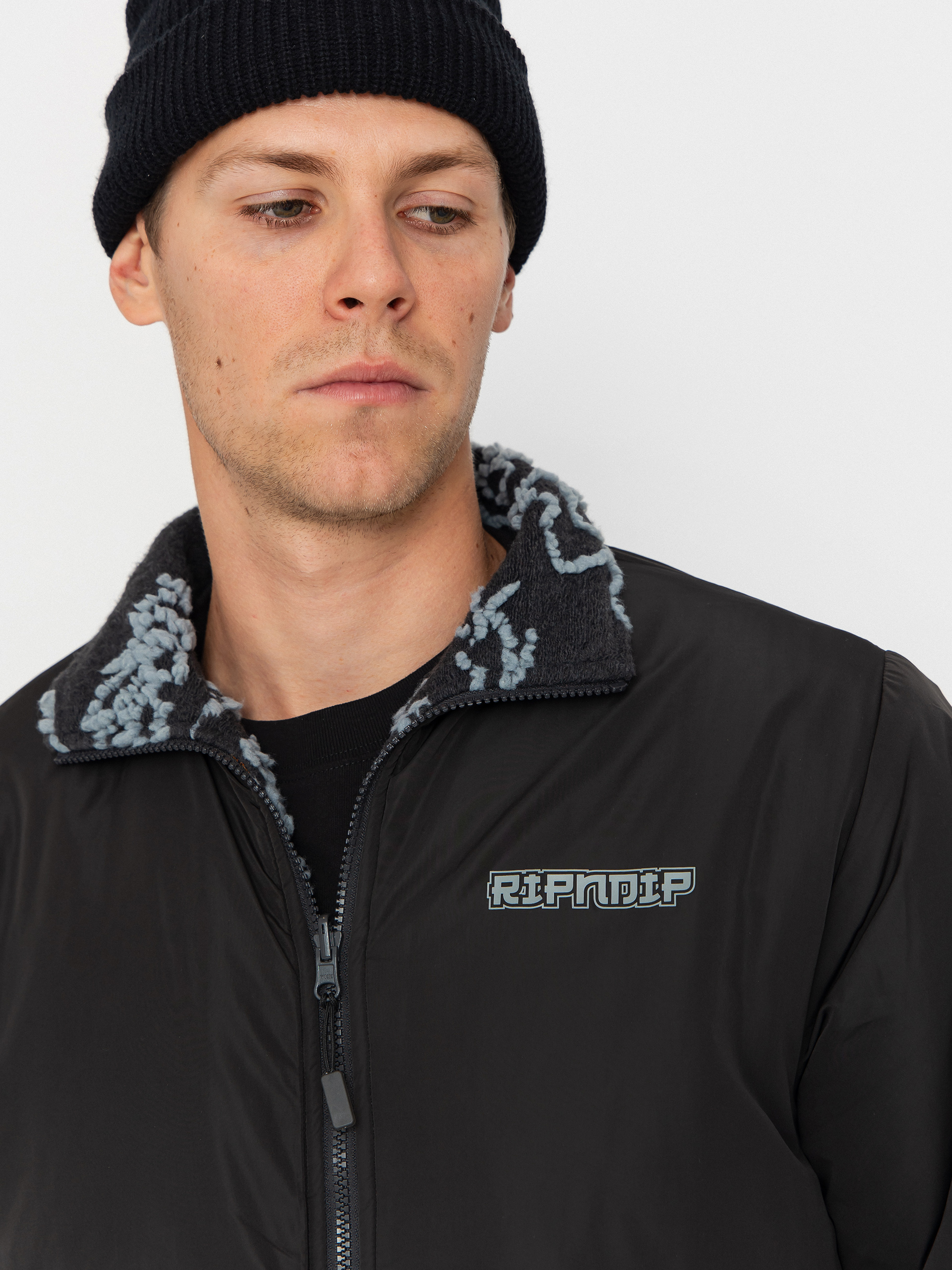 RipNDip Haku Reversible Jacke (black/charcoal)