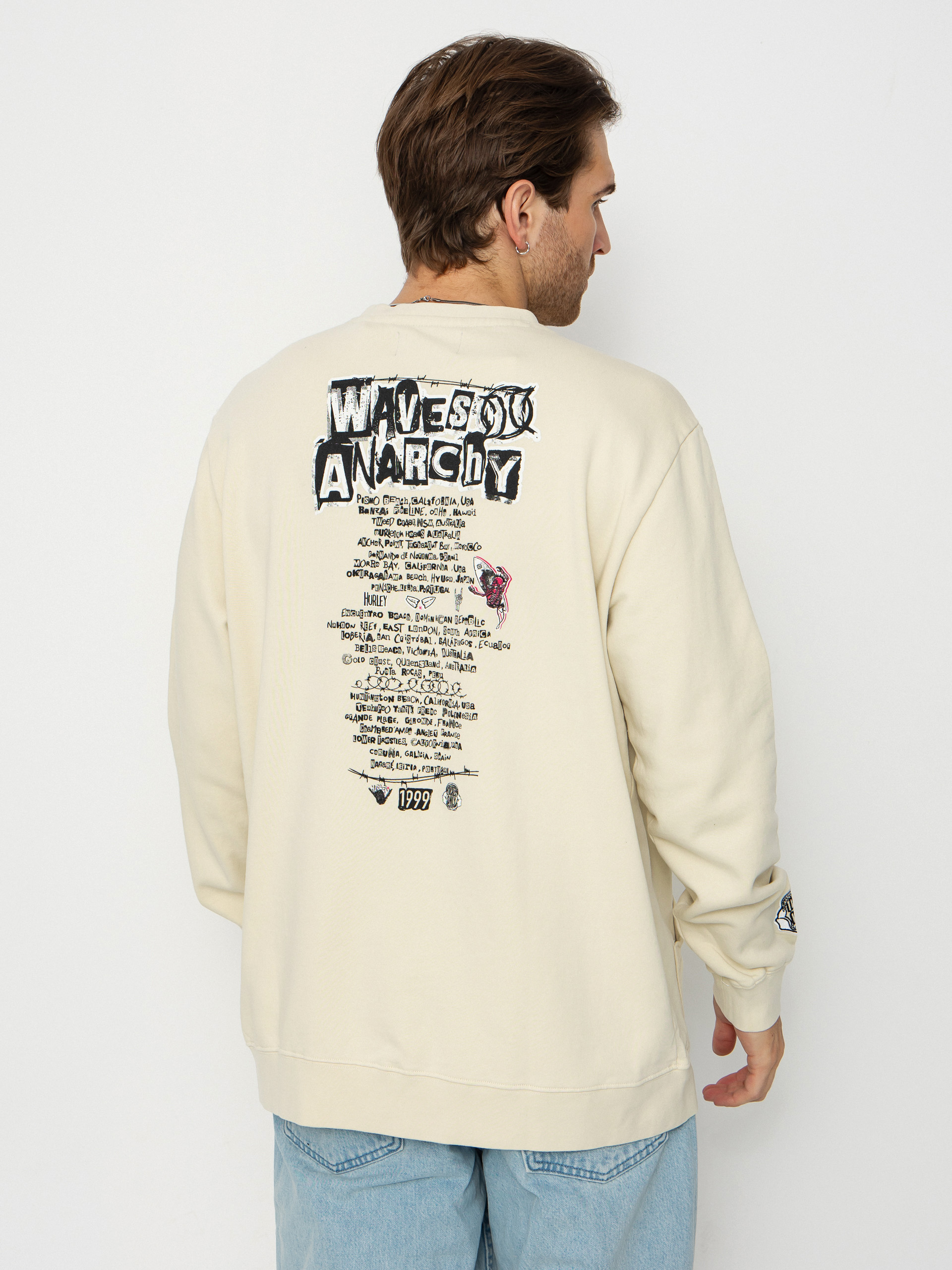 Hurley Wave Anarchy Sweatshirt (bone)