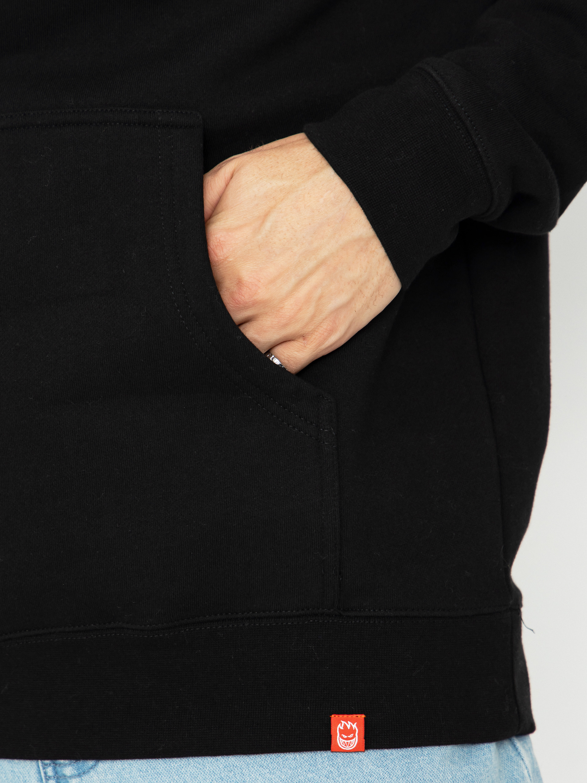 Spitfire Batwing Classic Sweatshirt (black w/white prints)