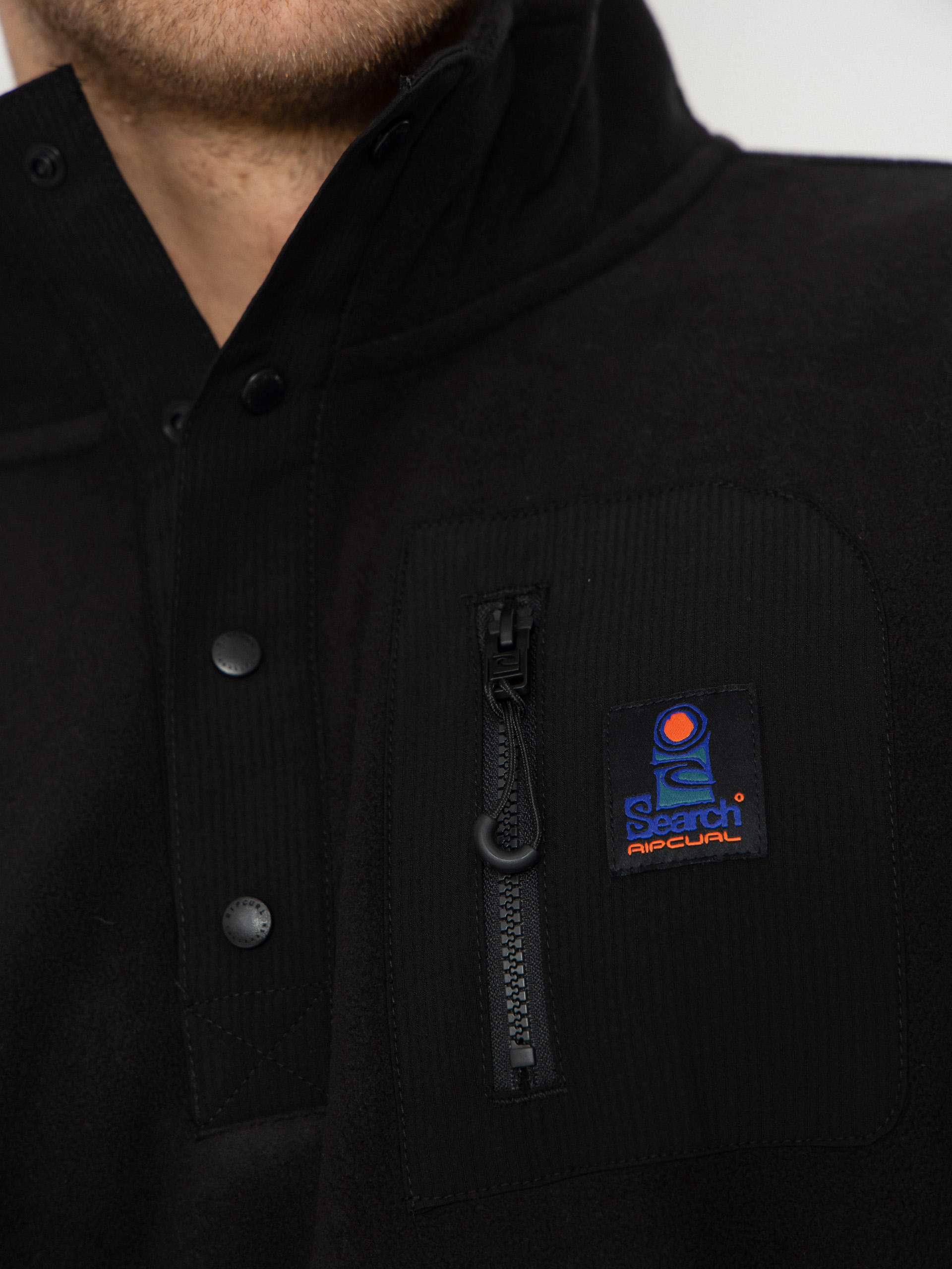 Herren Rip Curl Search Fleece Jacke (black)