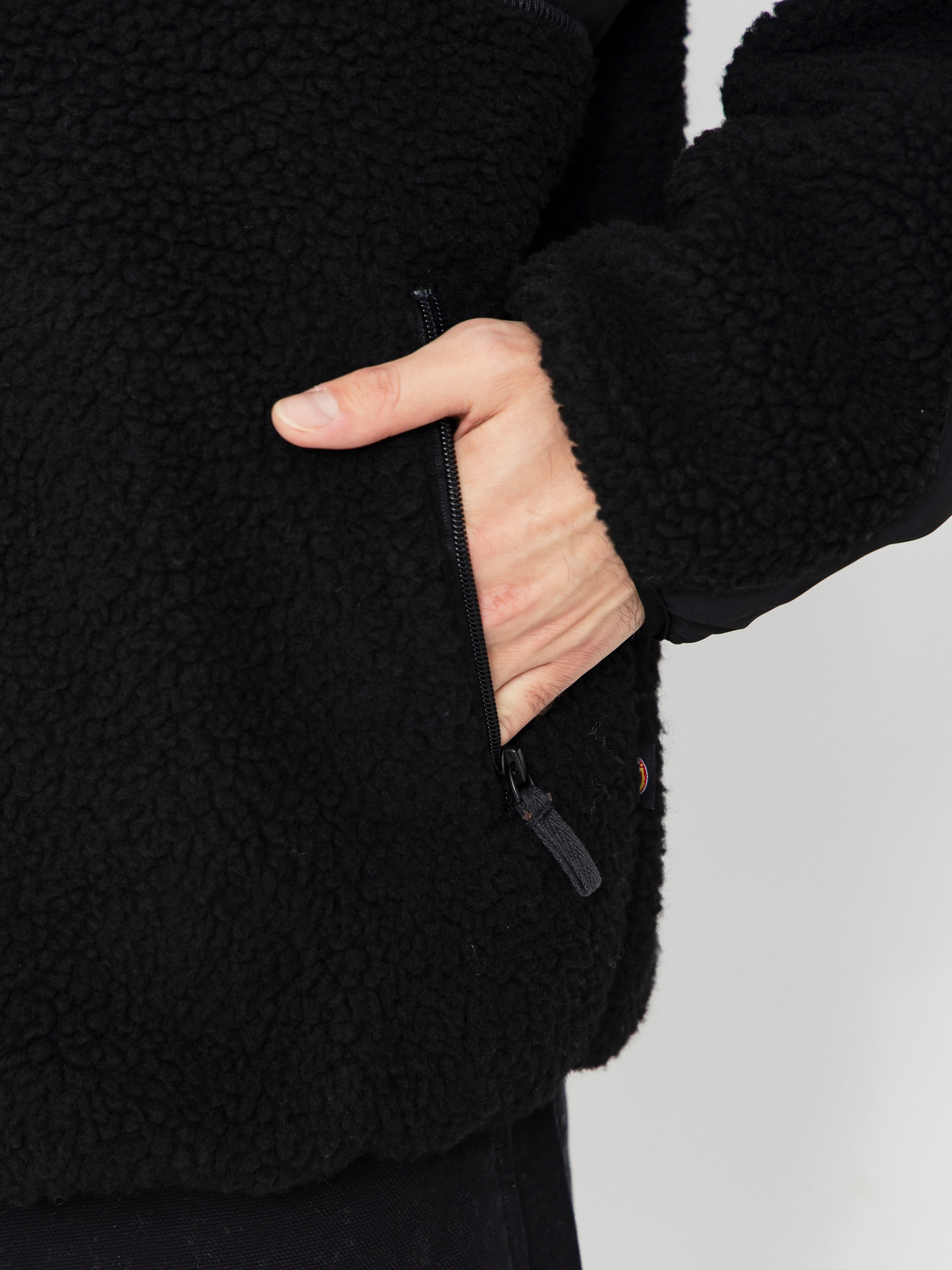 Mens Dickies Central High Pile Fleece  (black)