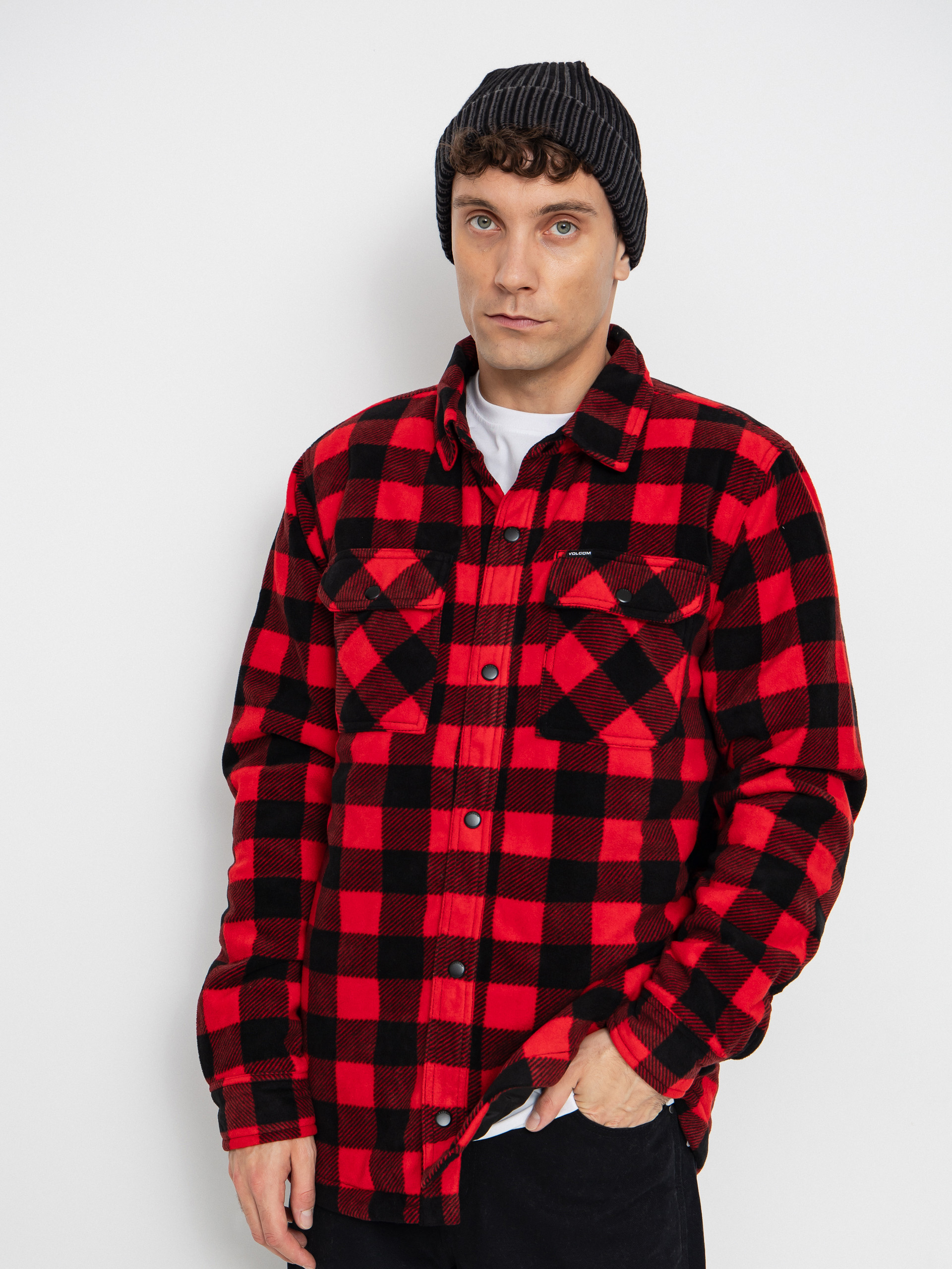 Volcom Shirt Bowered Fleece - red (lifeguard red)