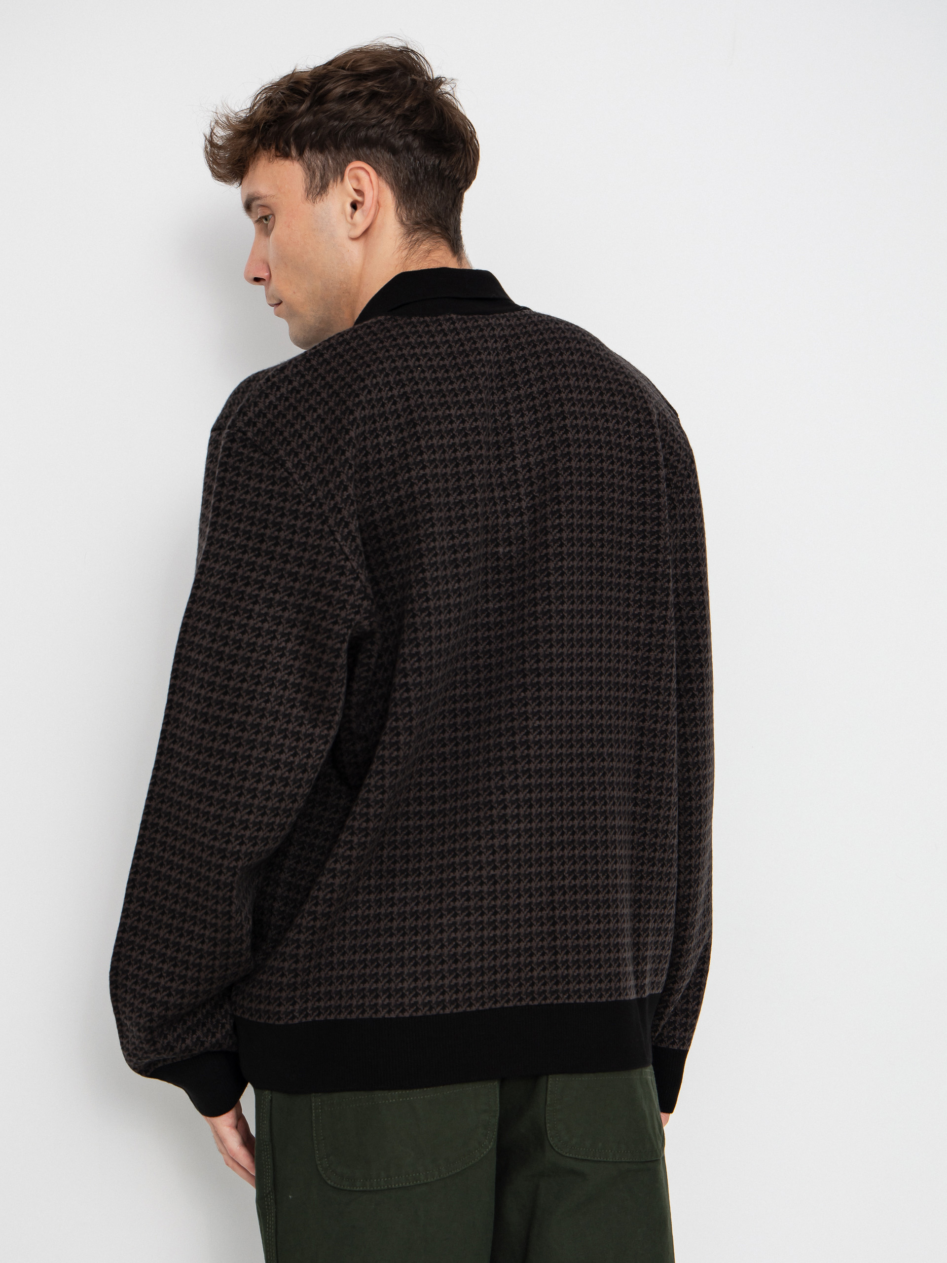 Carhartt WIP Lowis Polo Sweater (lowis houndstooth/vitola heather)