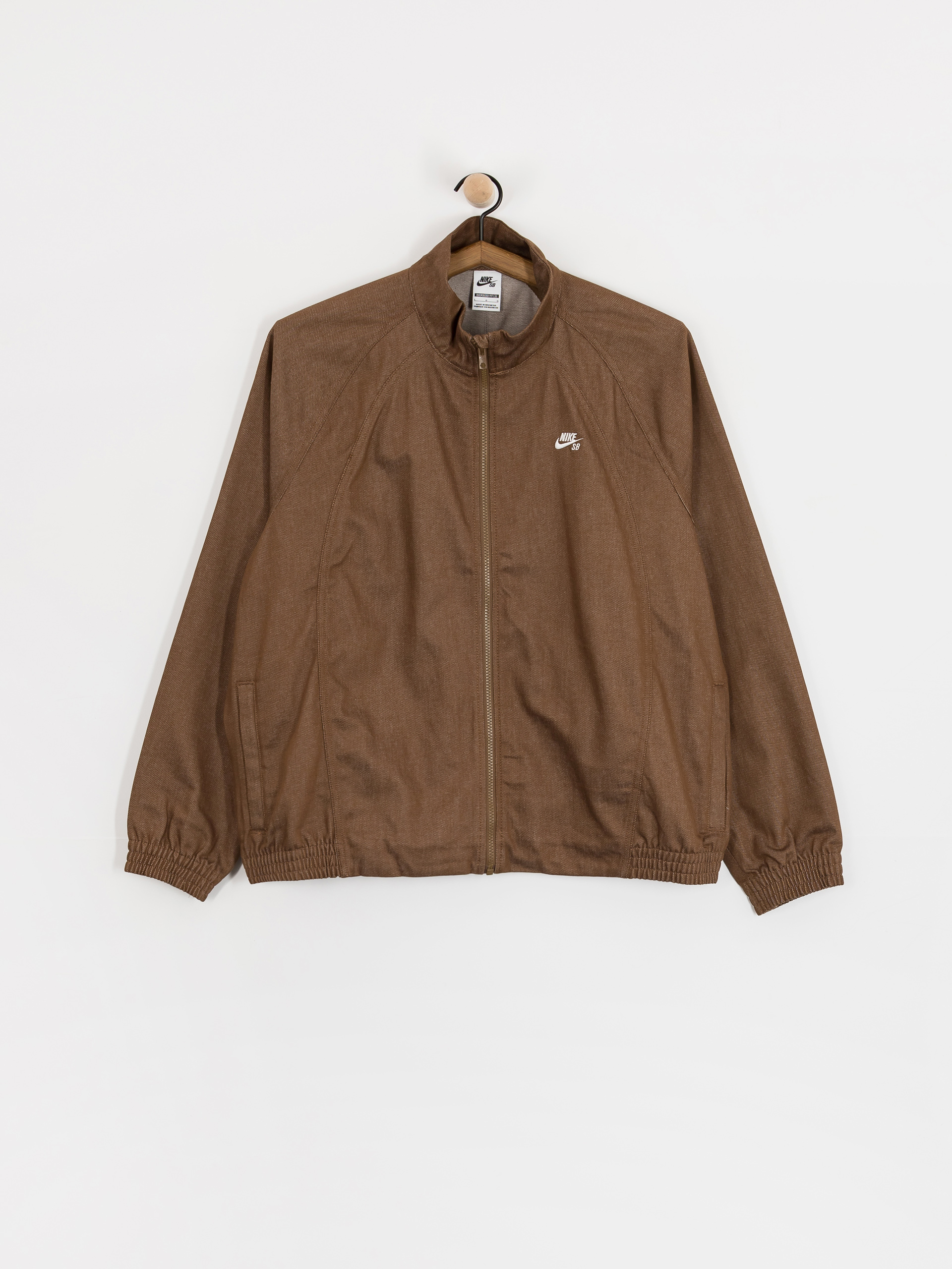 Nike SB Jacke Denim FZ Trak - Braun (mosswood brown/white)