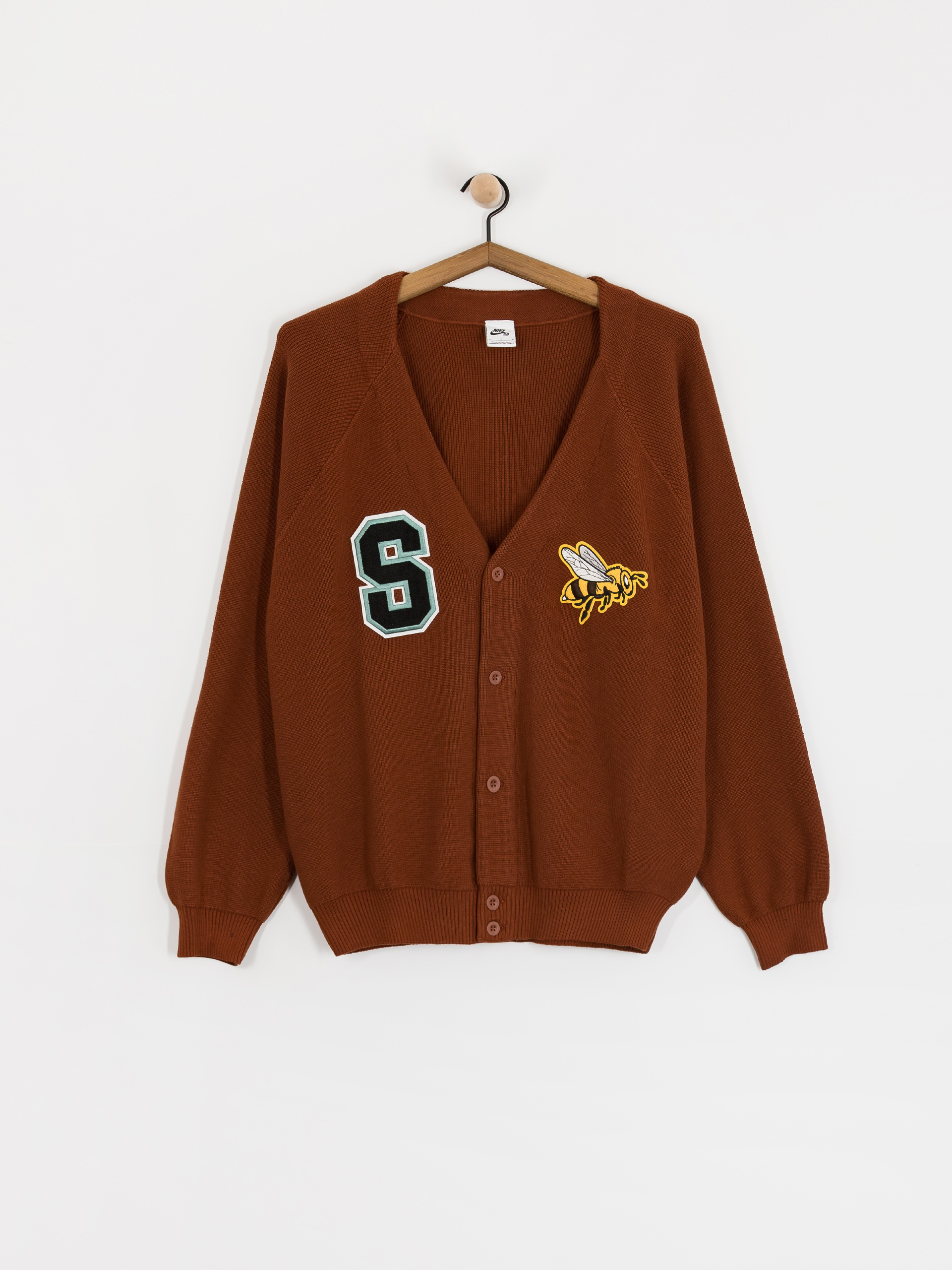Nike SB Sweater Collegial Cardigan - burgundy, orange (cinnamon)