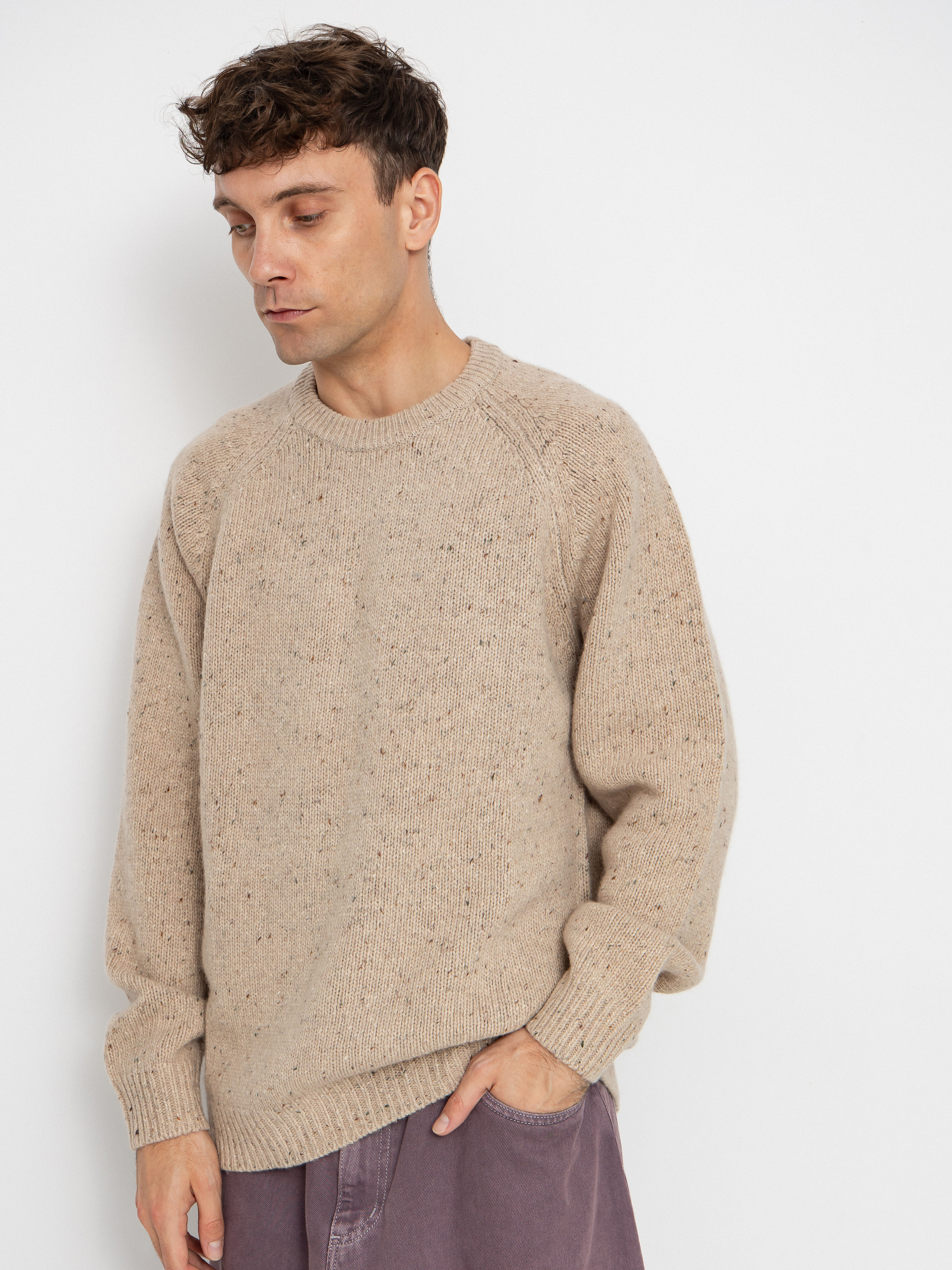 Carhartt WIP Pulli Anglistic (speckled fleur de sel)