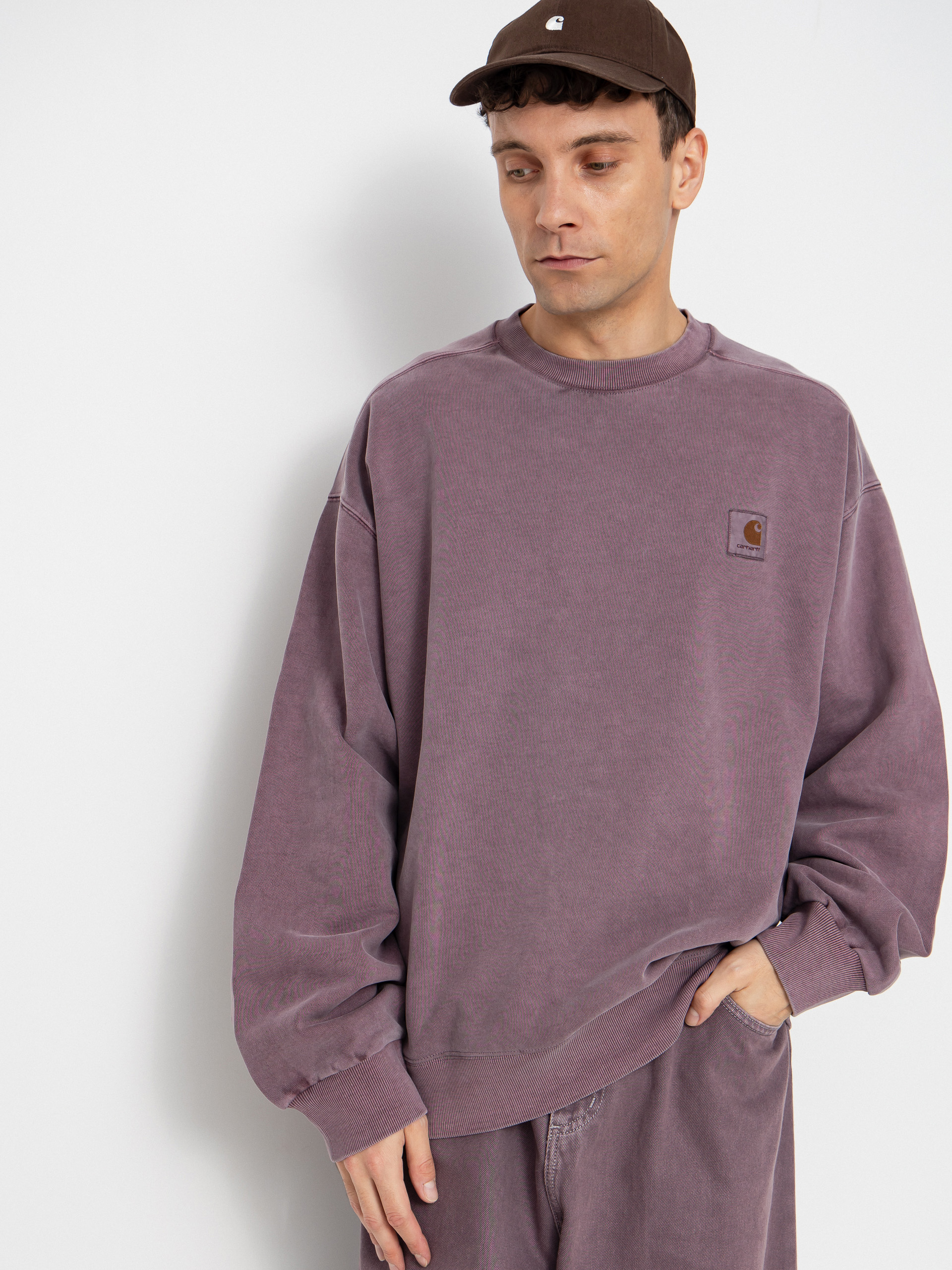 Carhartt WIP Sweatshirt Vista - violet (phlox/garment dyed)