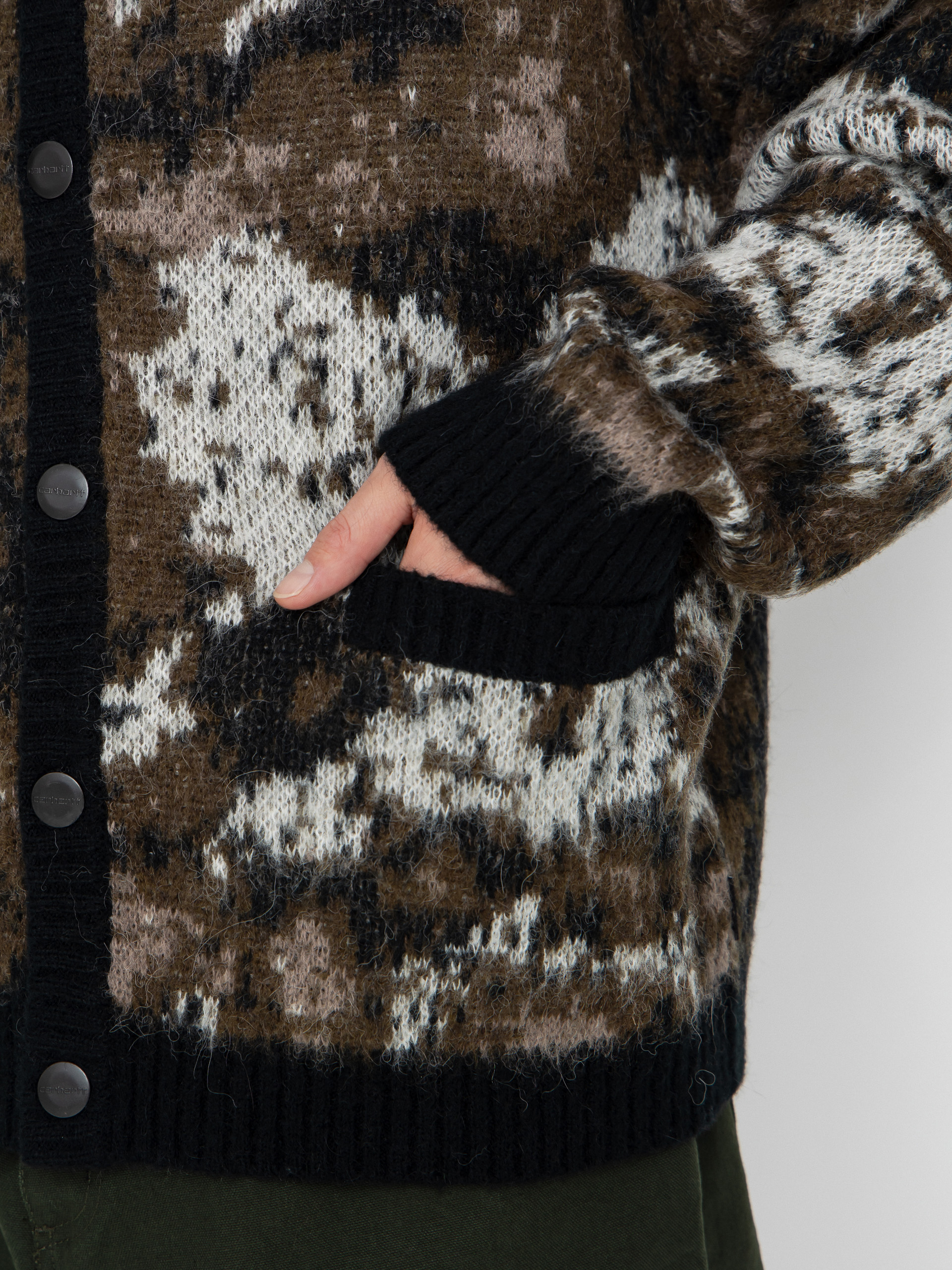 Carhartt WIP Pulli Merton Cardigan (wild dog jacquard)