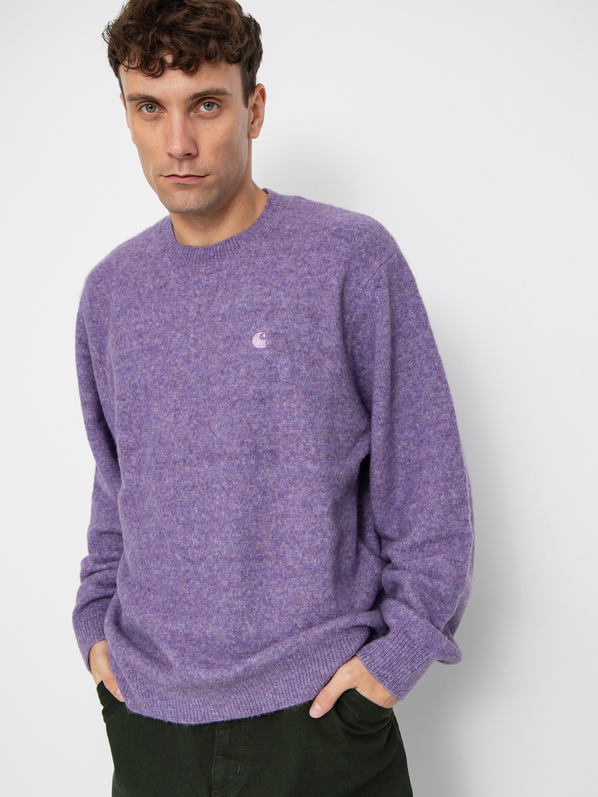 Carhartt WIP Sweater Curtis - violet (tangled phlox)