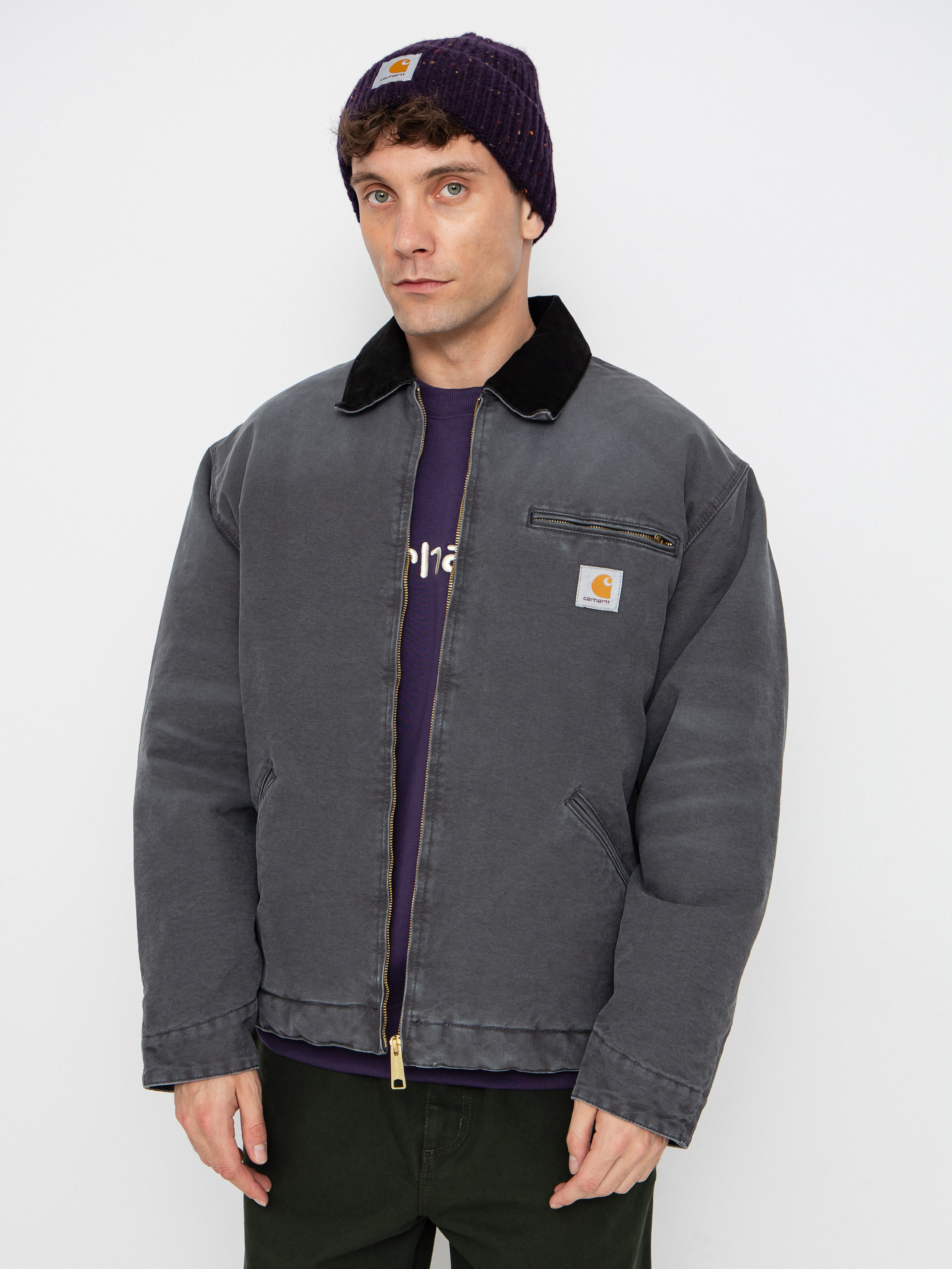 Carhartt WIP Jacket OG Detroit (graphite/black/stone canvas)