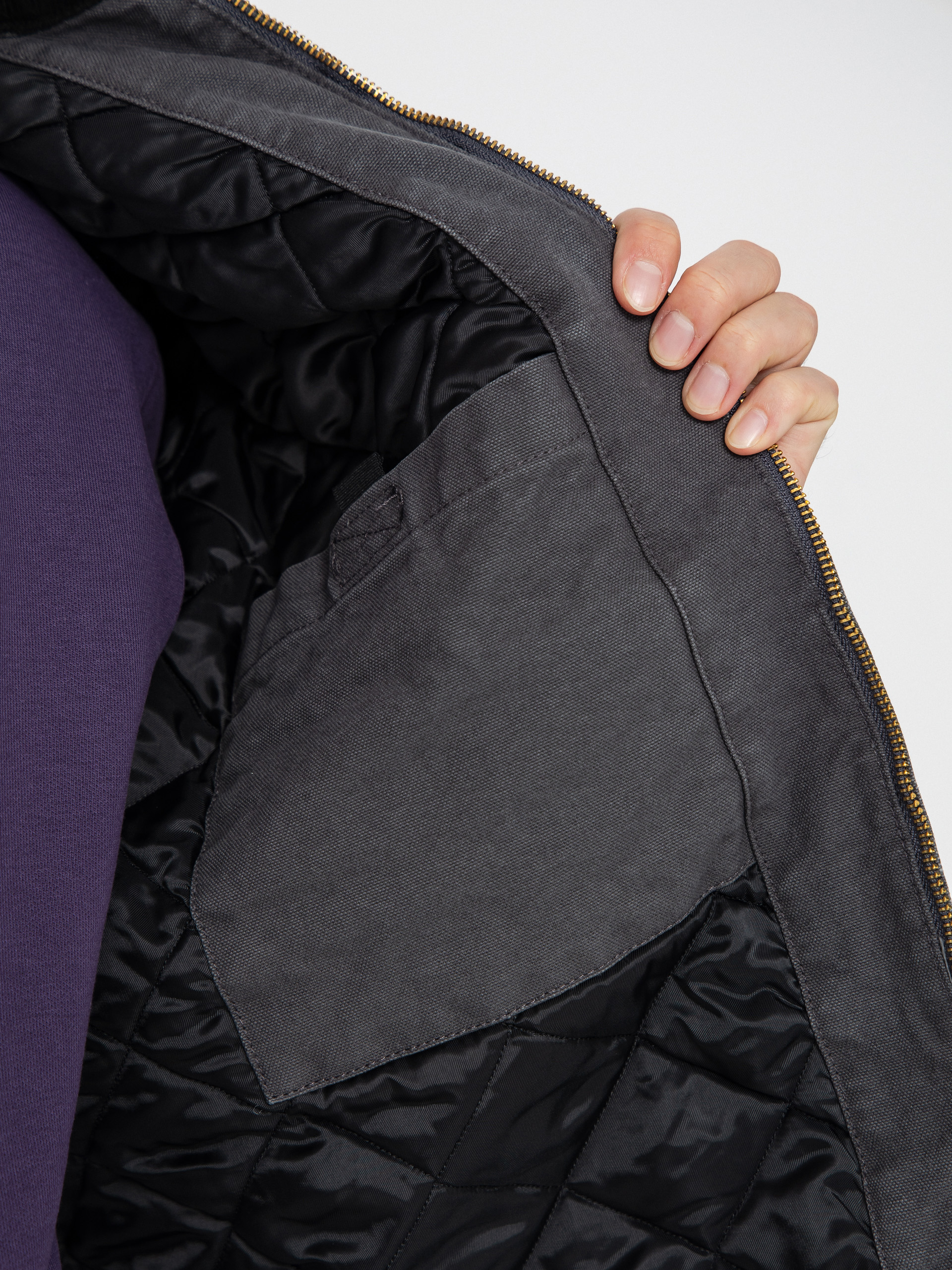 Carhartt WIP Jacket OG Detroit (graphite/black/stone canvas)