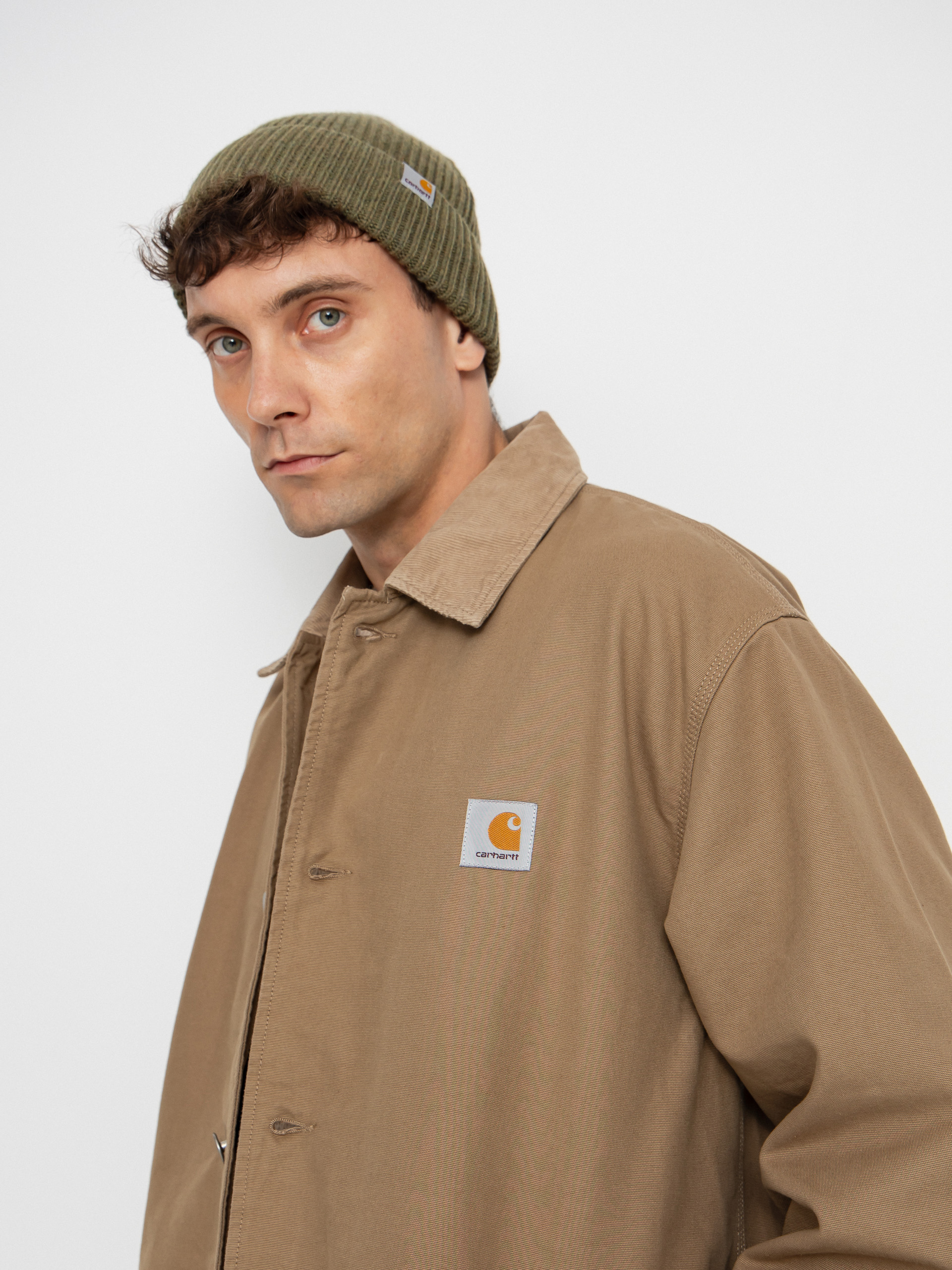 Carhartt WIP Coat Webster Coat - beige (leather/leather/rinsed)