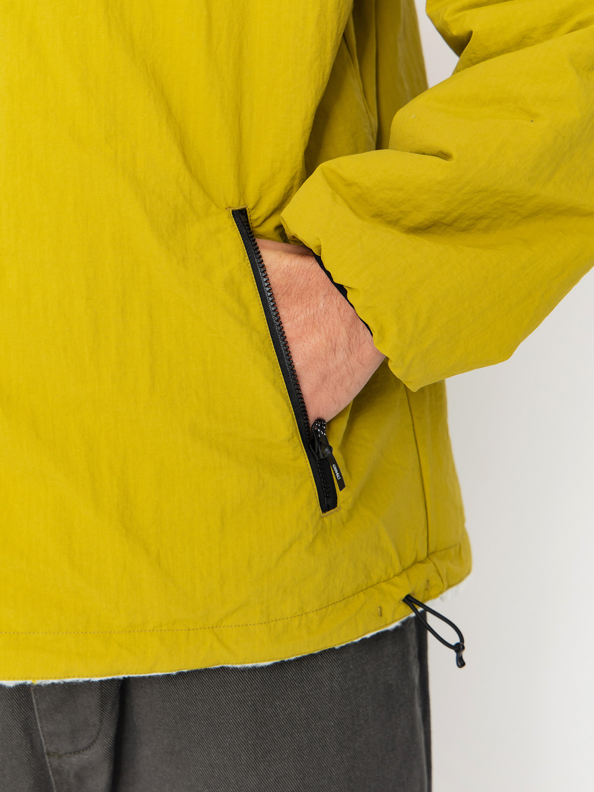 Gramicci Jacket Reversible Sherpa (natural/chartreuse)