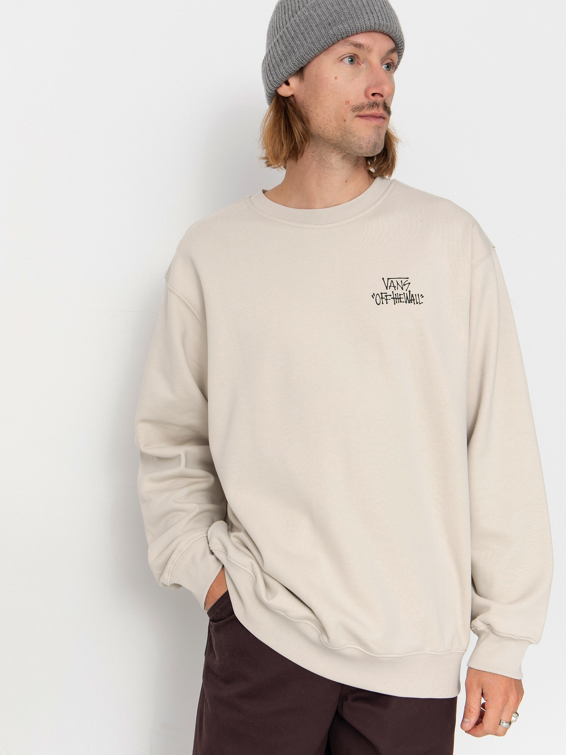 Vans Stomper Loose Fit Crew Sweatshirt (taupe mist)