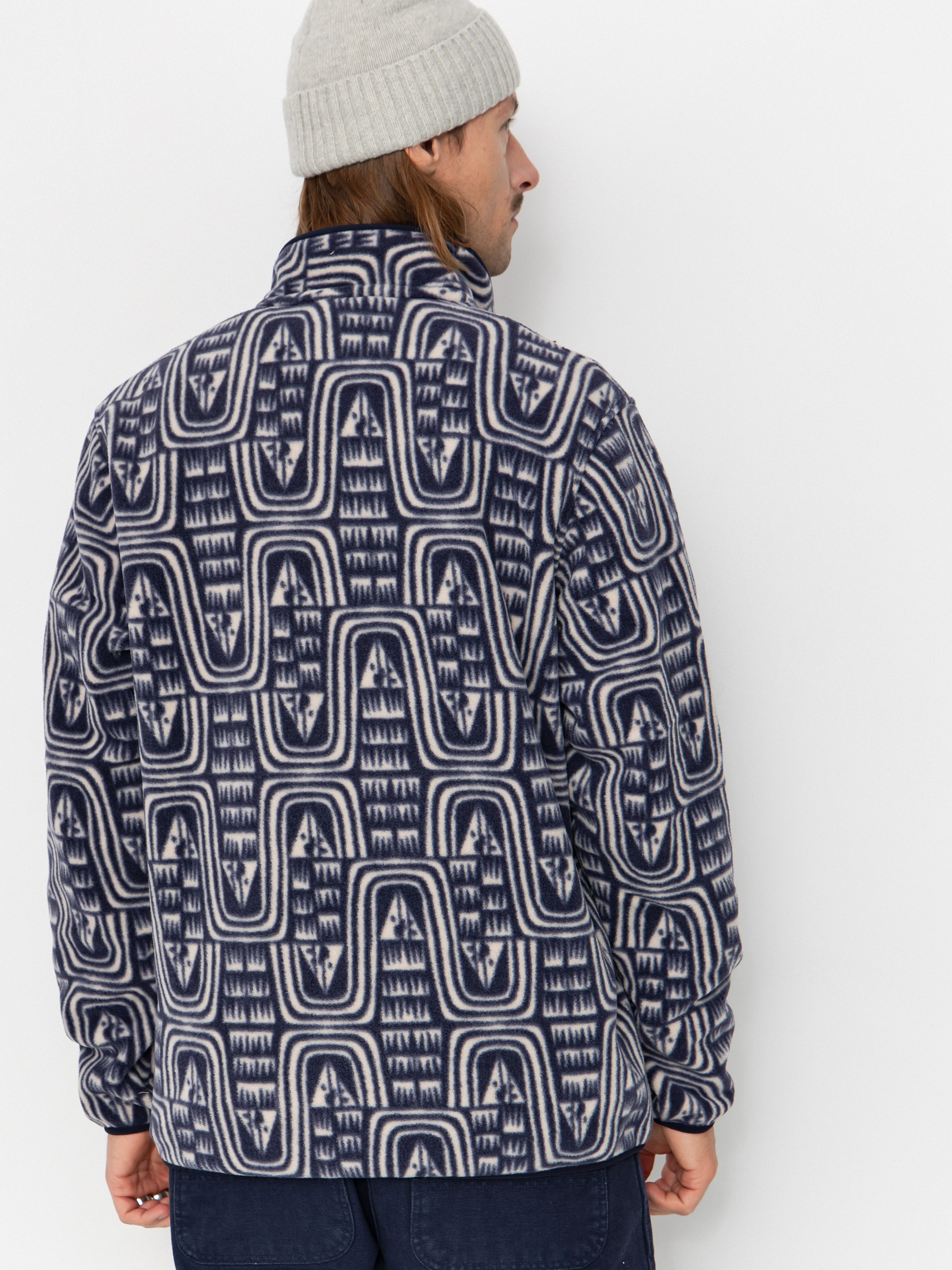 Herren Patagonia LW Synch Snap T Fleece Jacke (flow sunken blue)