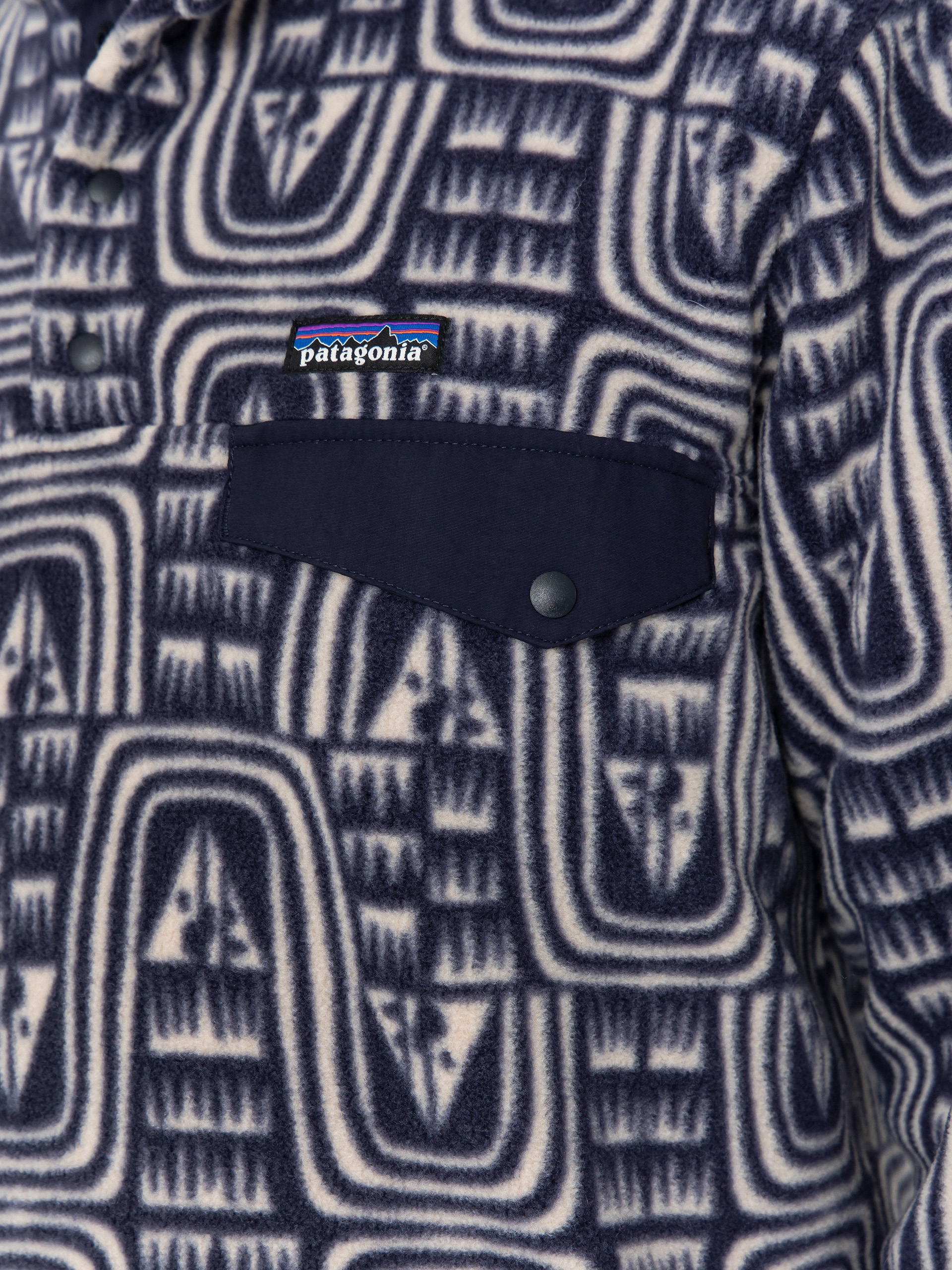 Mens Patagonia LW Synch Snap T Fleece  (flow sunken blue)