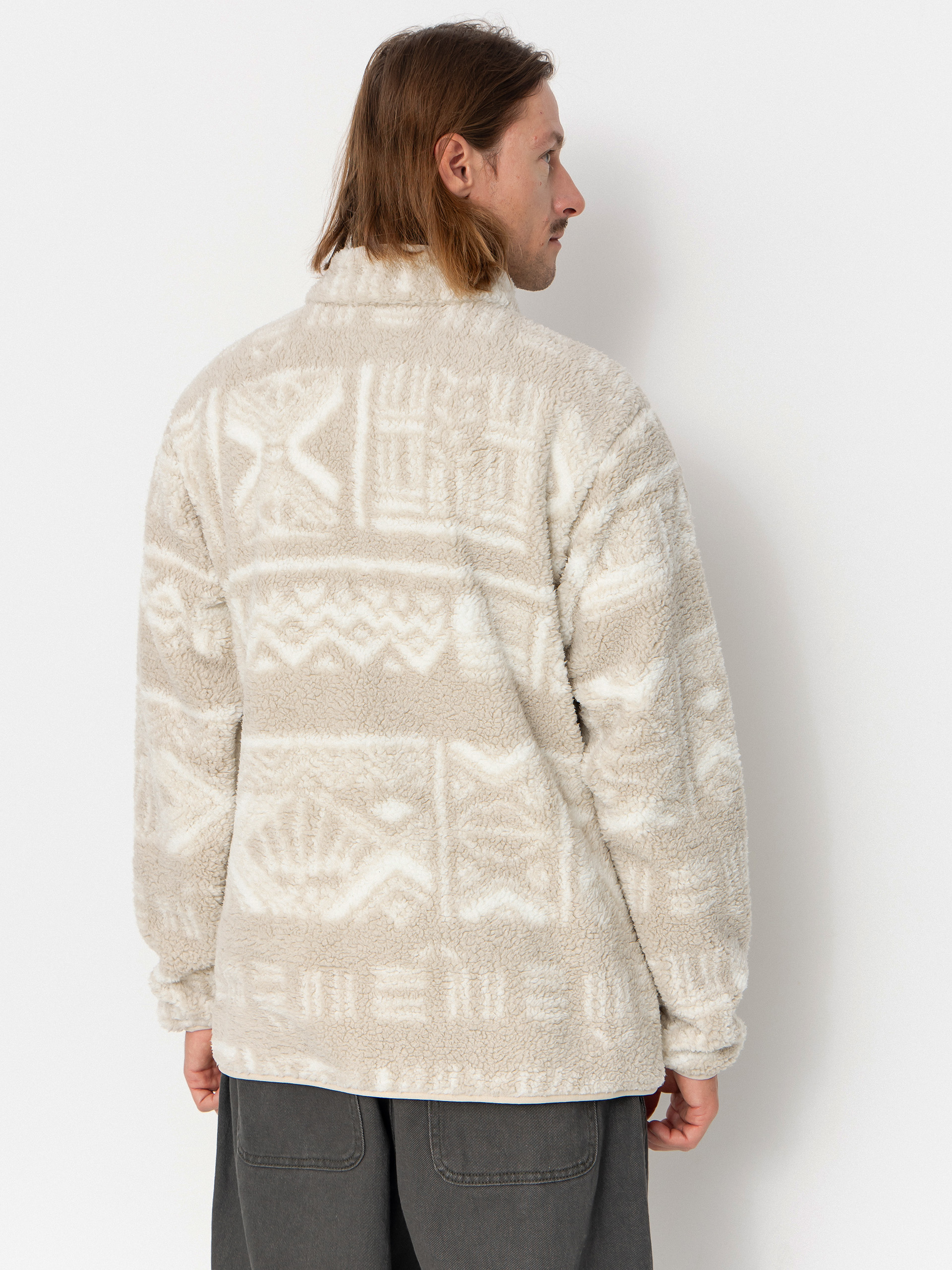 Herren Columbia Rugged Ridge High Pile Half Zip Fleece Jacke (dark stone deschutes days)