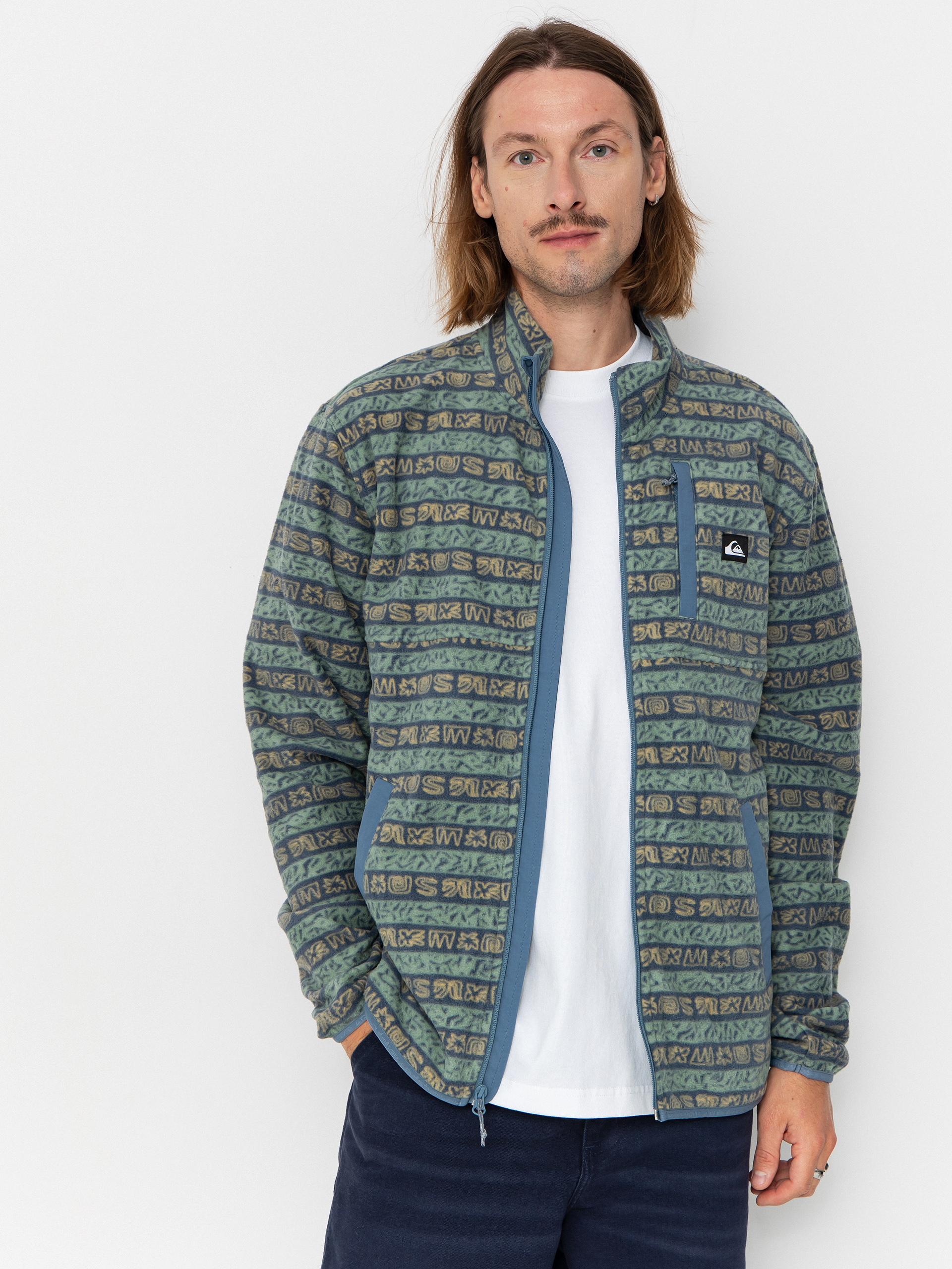 Quiksilver Fleece Jacke No Destination FZ (granite terra stripe)