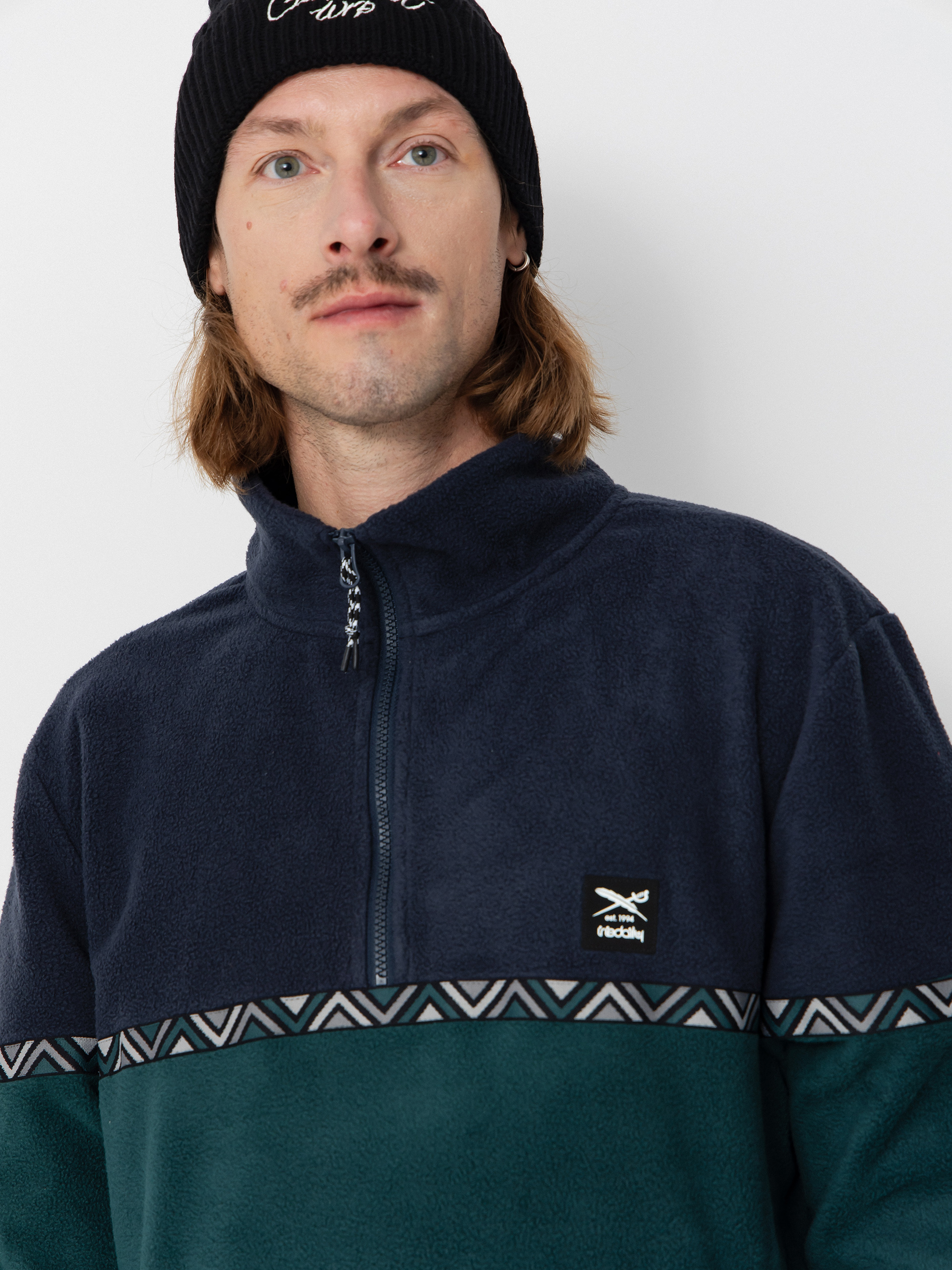 Mens Iriedaily Monte Noe Fleece  (blue green)