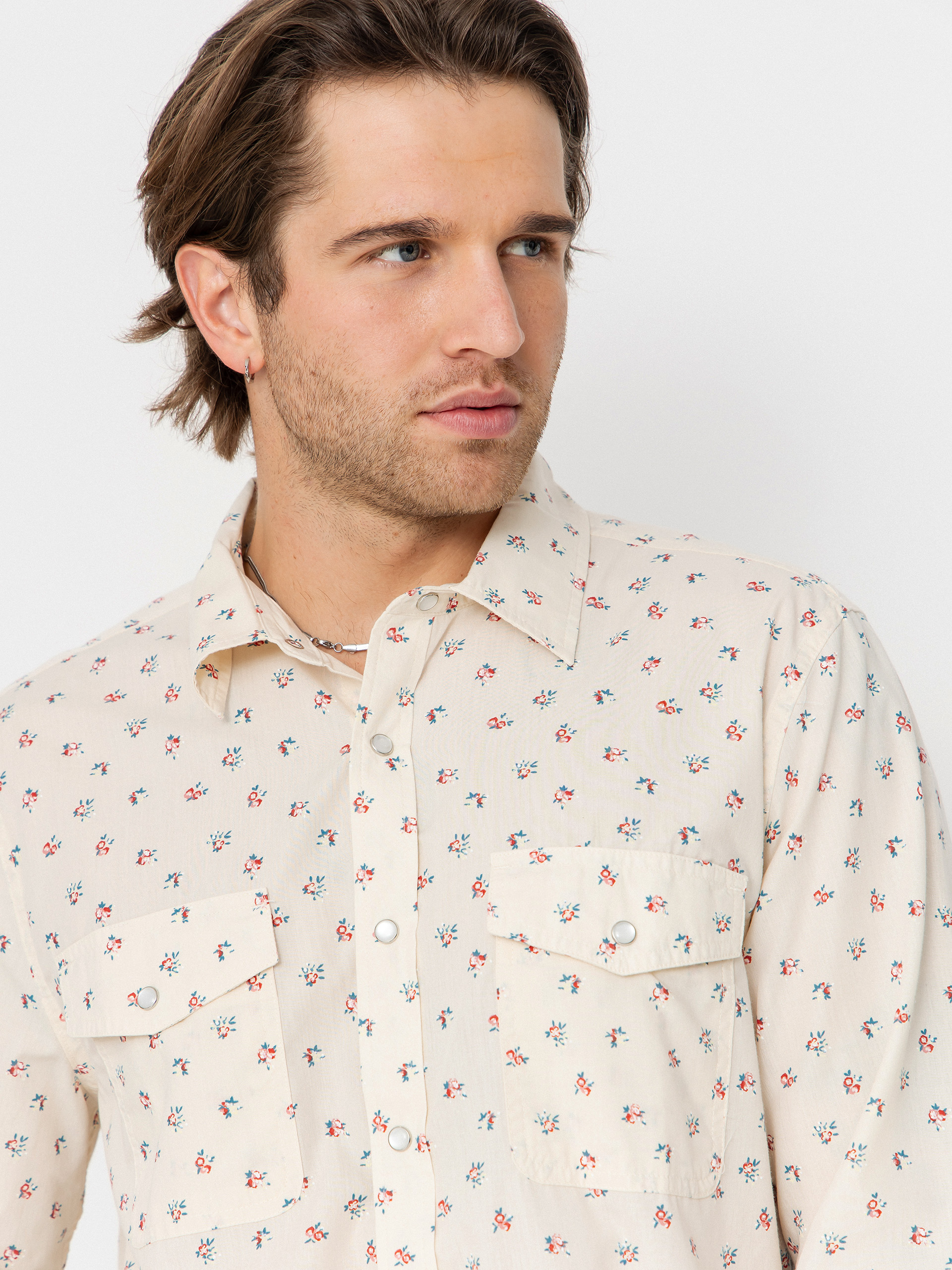 Brixton Shirt Wayne Wvn Ls (whitecap)