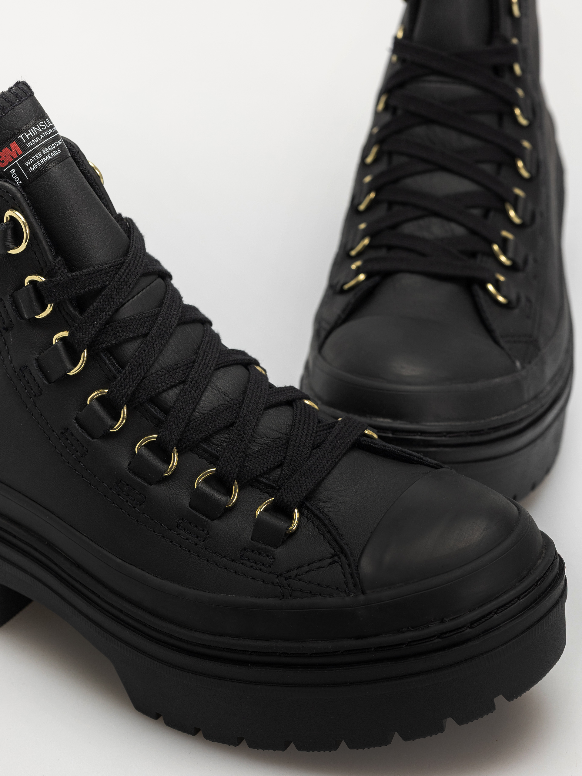 Converse Shoes Chuck Taylor All Star Lugged Heel Wmn (black/black/gold)