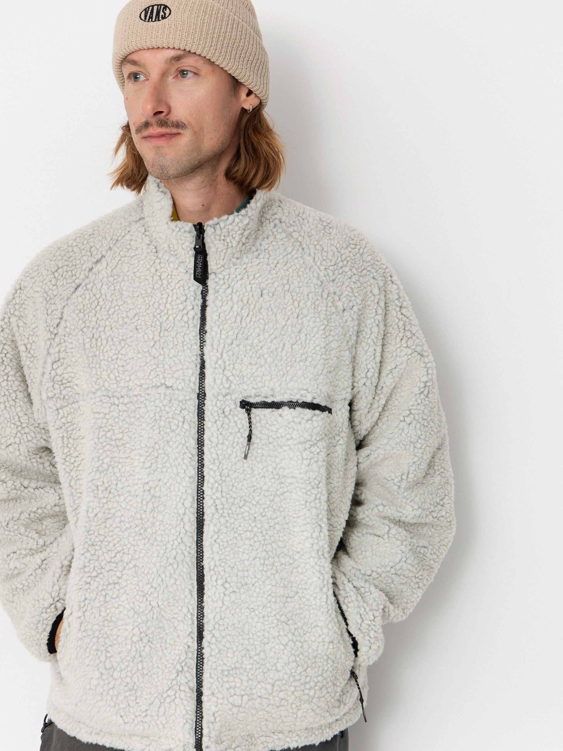 Gramicci Jacket Reversible Sherpa (natural/chartreuse)