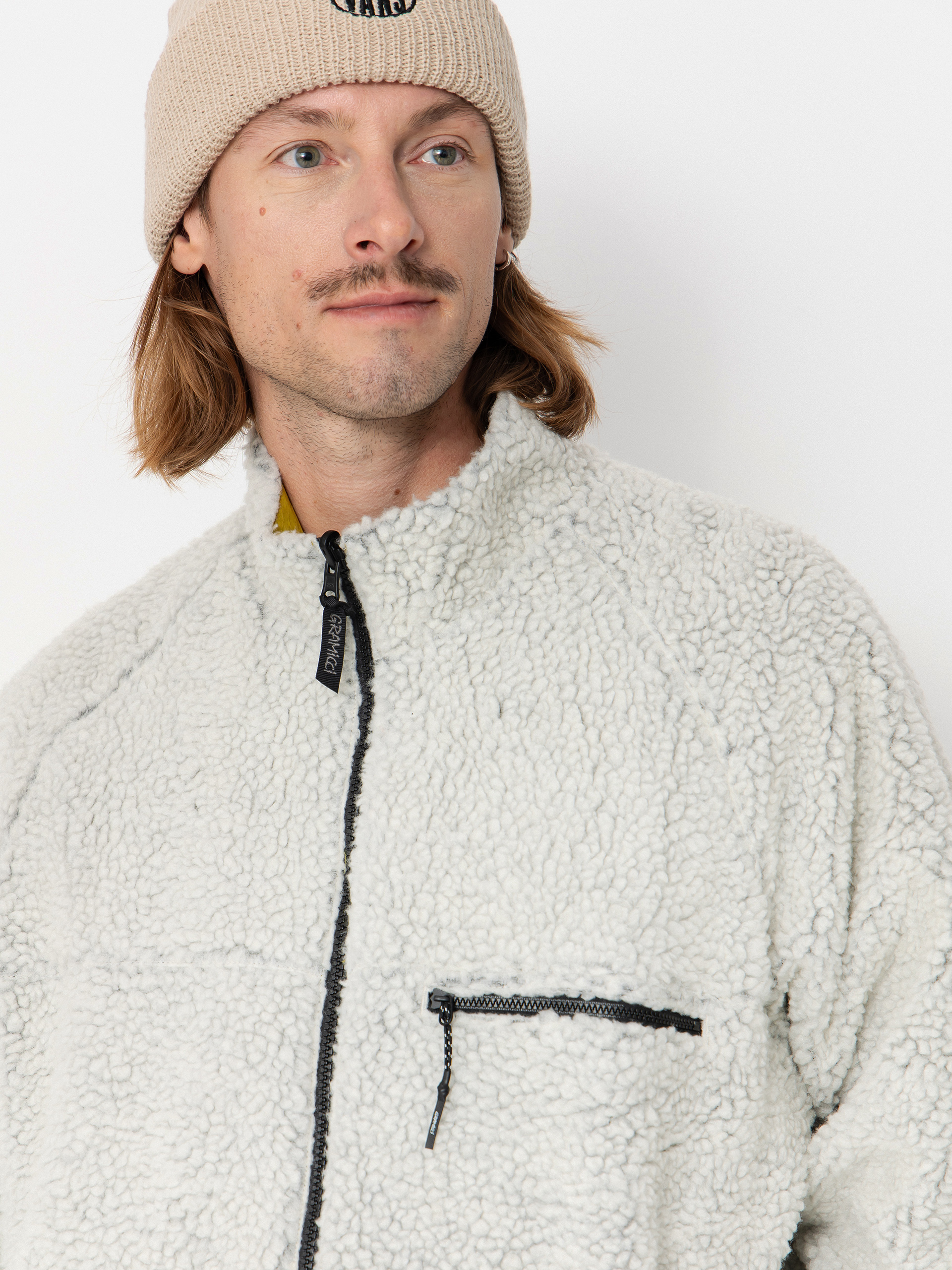 Gramicci Jacket Reversible Sherpa (natural/chartreuse)