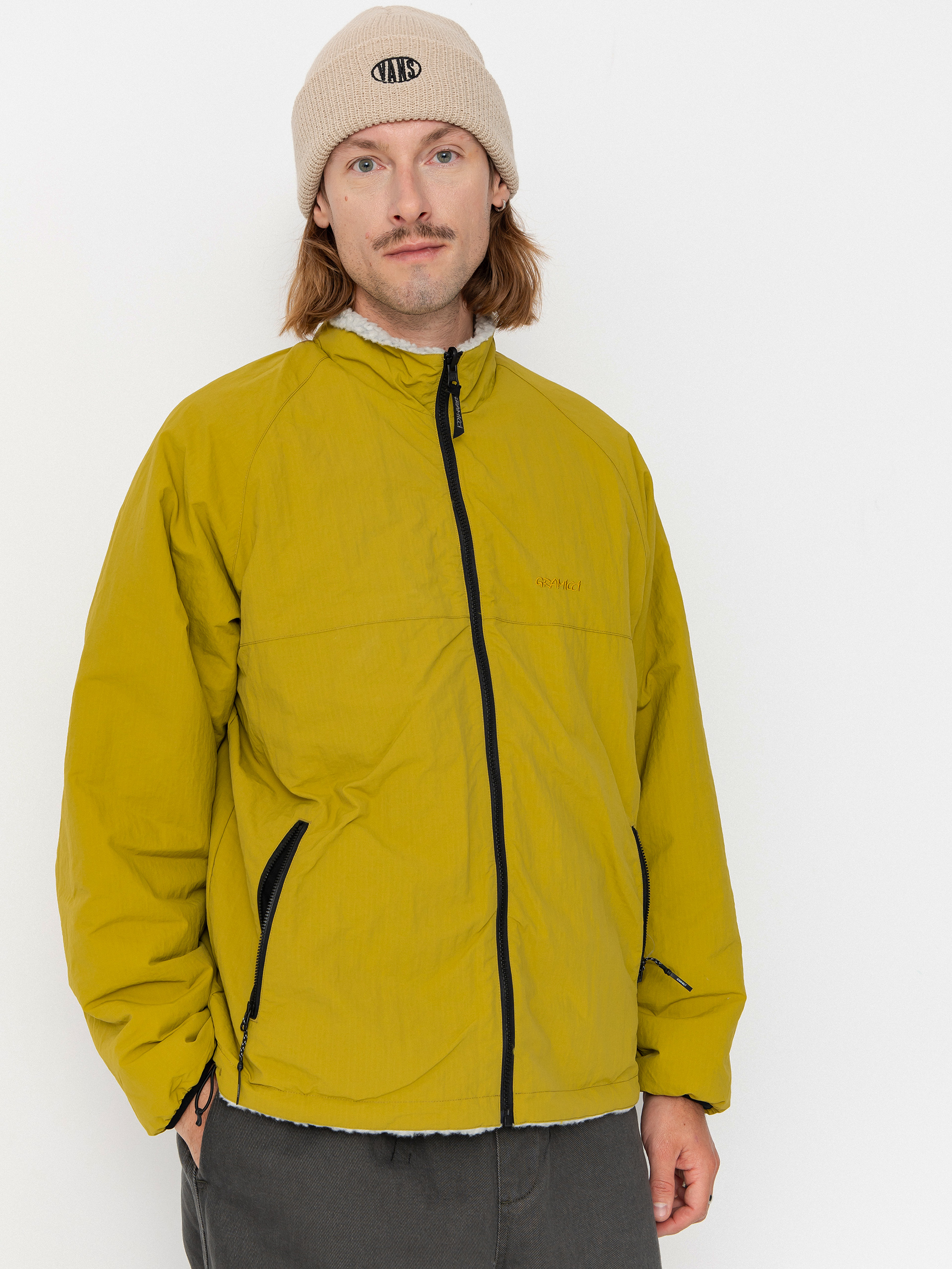 Gramicci Jacket Reversible Sherpa (natural/chartreuse)