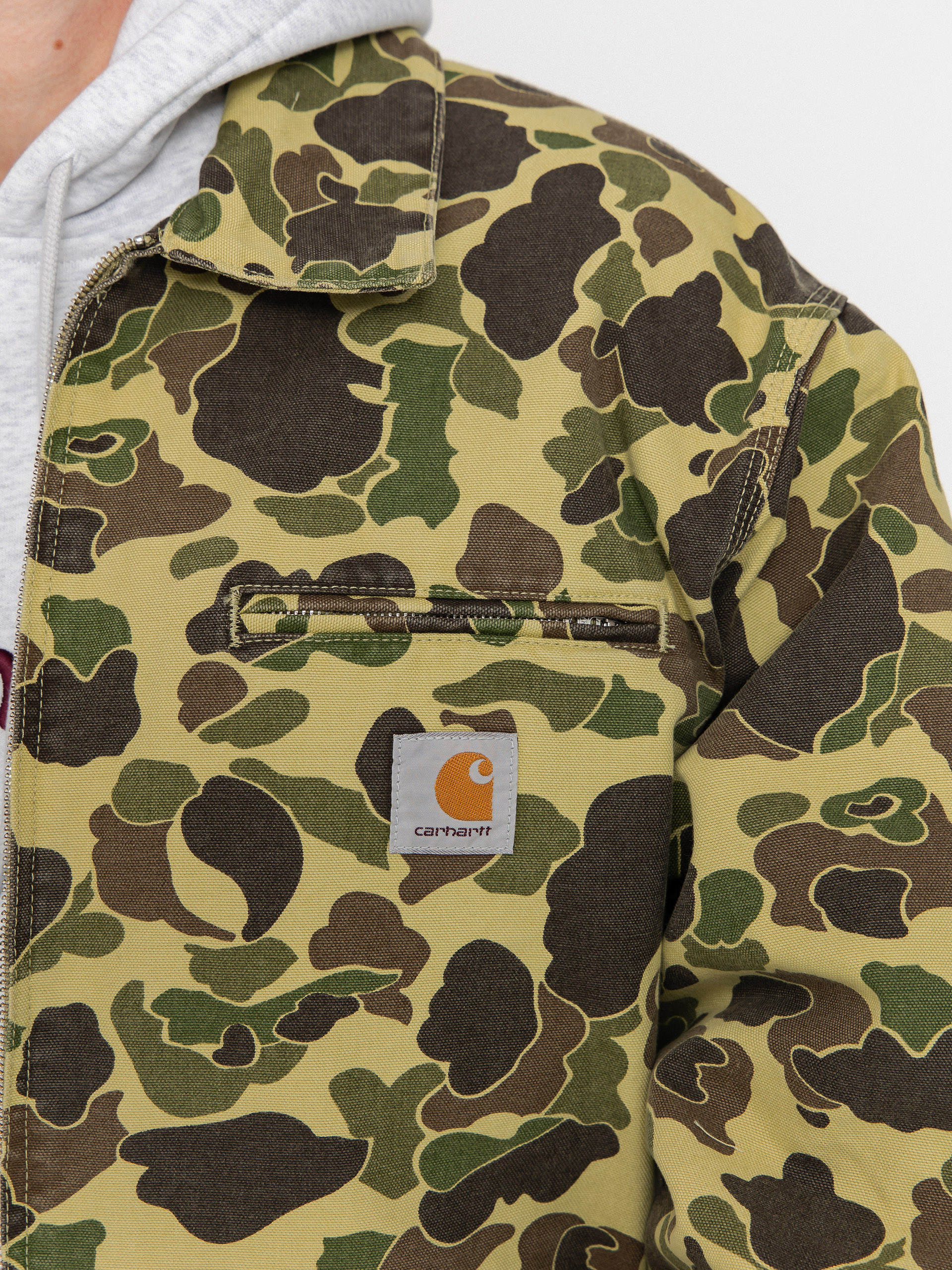Carhartt WIP Jacket Duck Detroit (camo duck/green/stone washed)